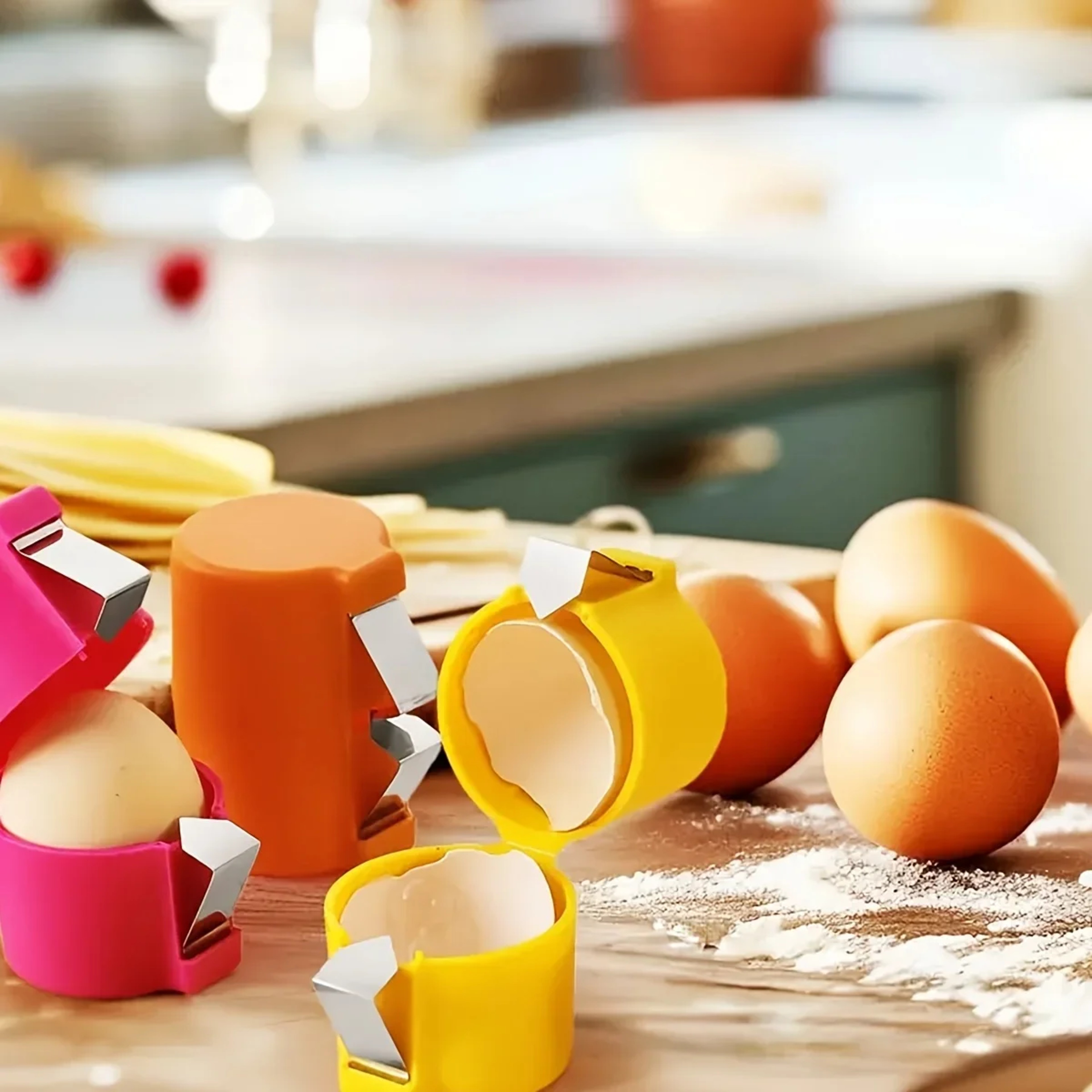 EasyPress Egg Shell Opener Handheld Egg Cracker Tool For Quick Clean Cooking 2