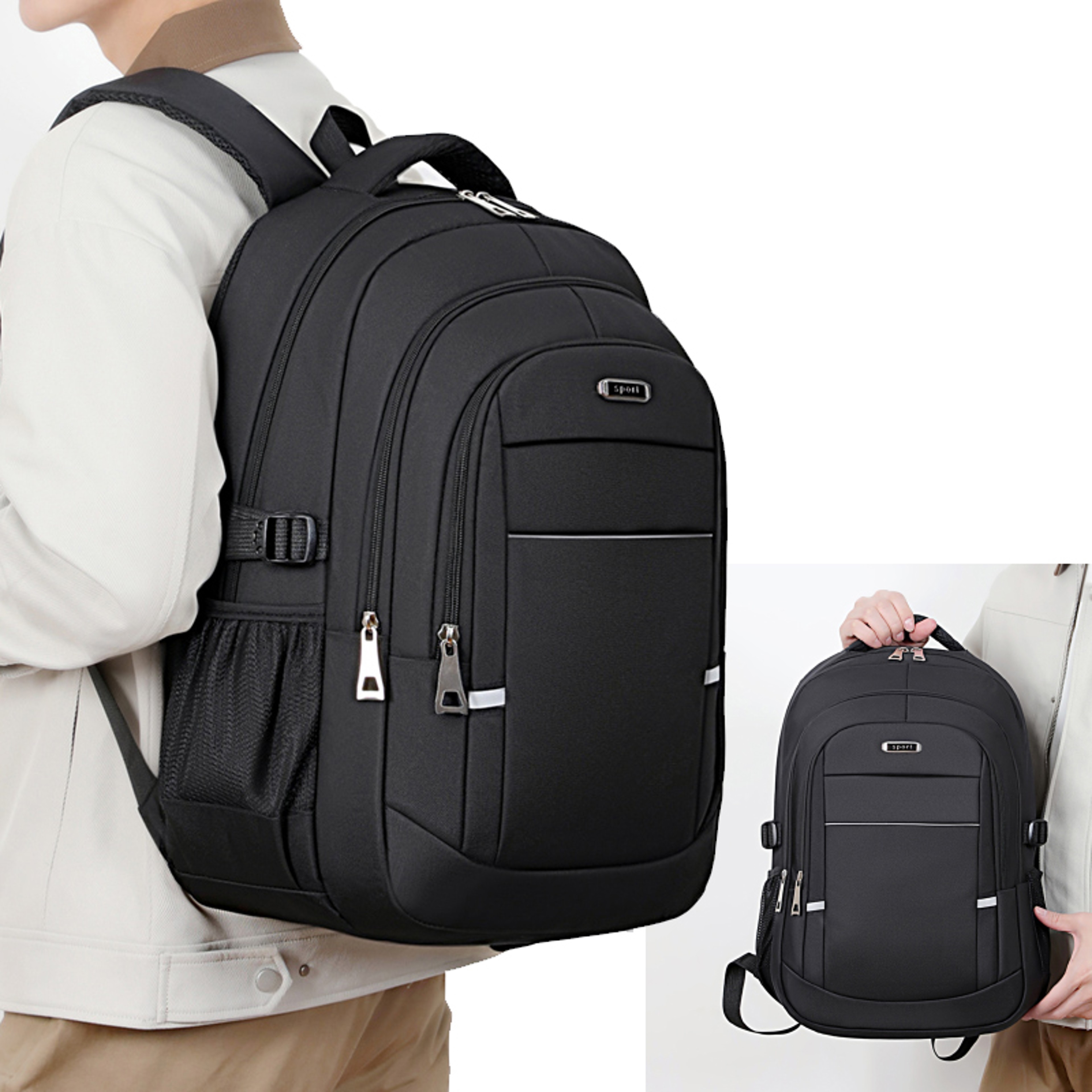 Mens Large Capacity Travel Backpack For Commuting Hiking And Daily Use 3