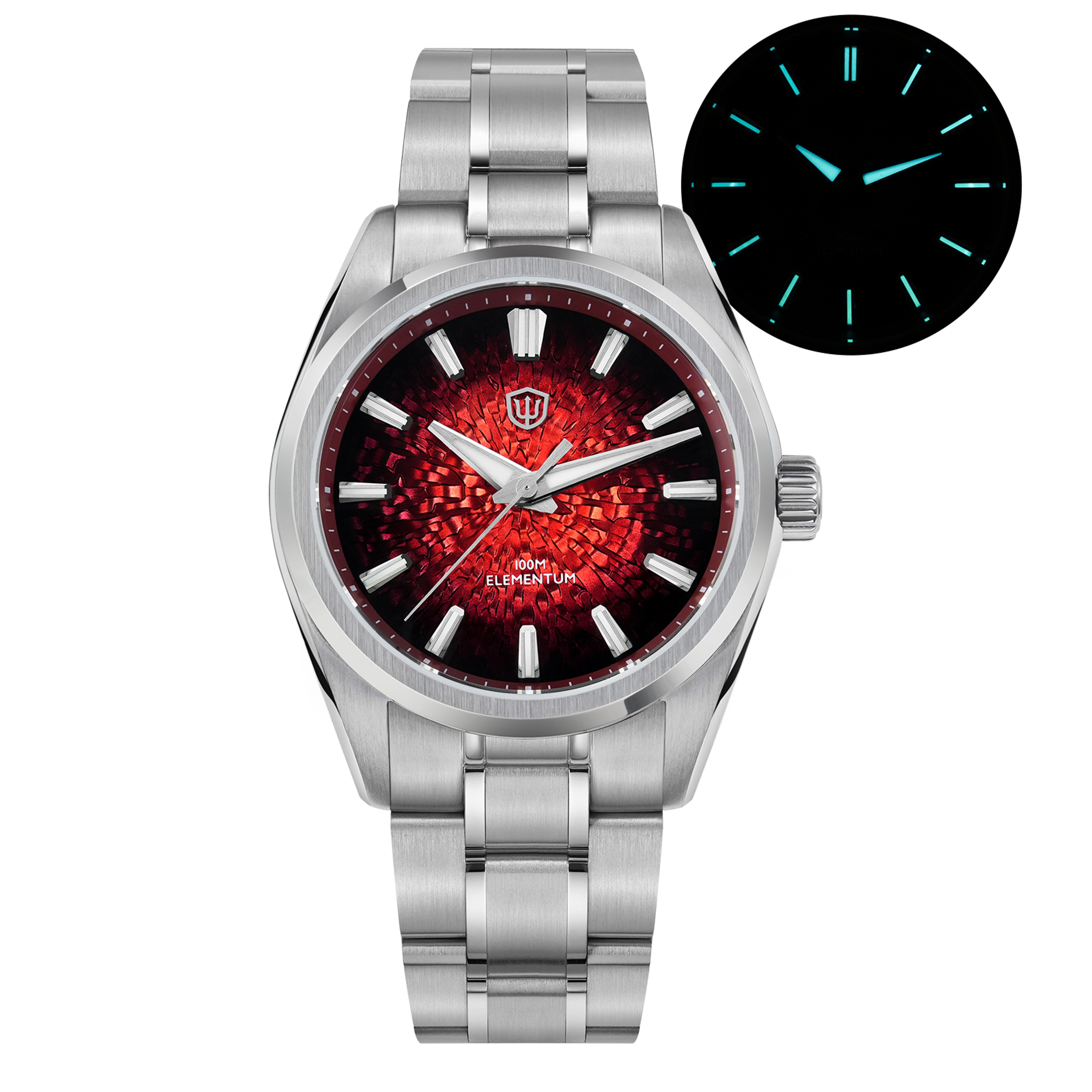 Quartz Watch With Ice Crack Dial And Sapphire Crystal 0