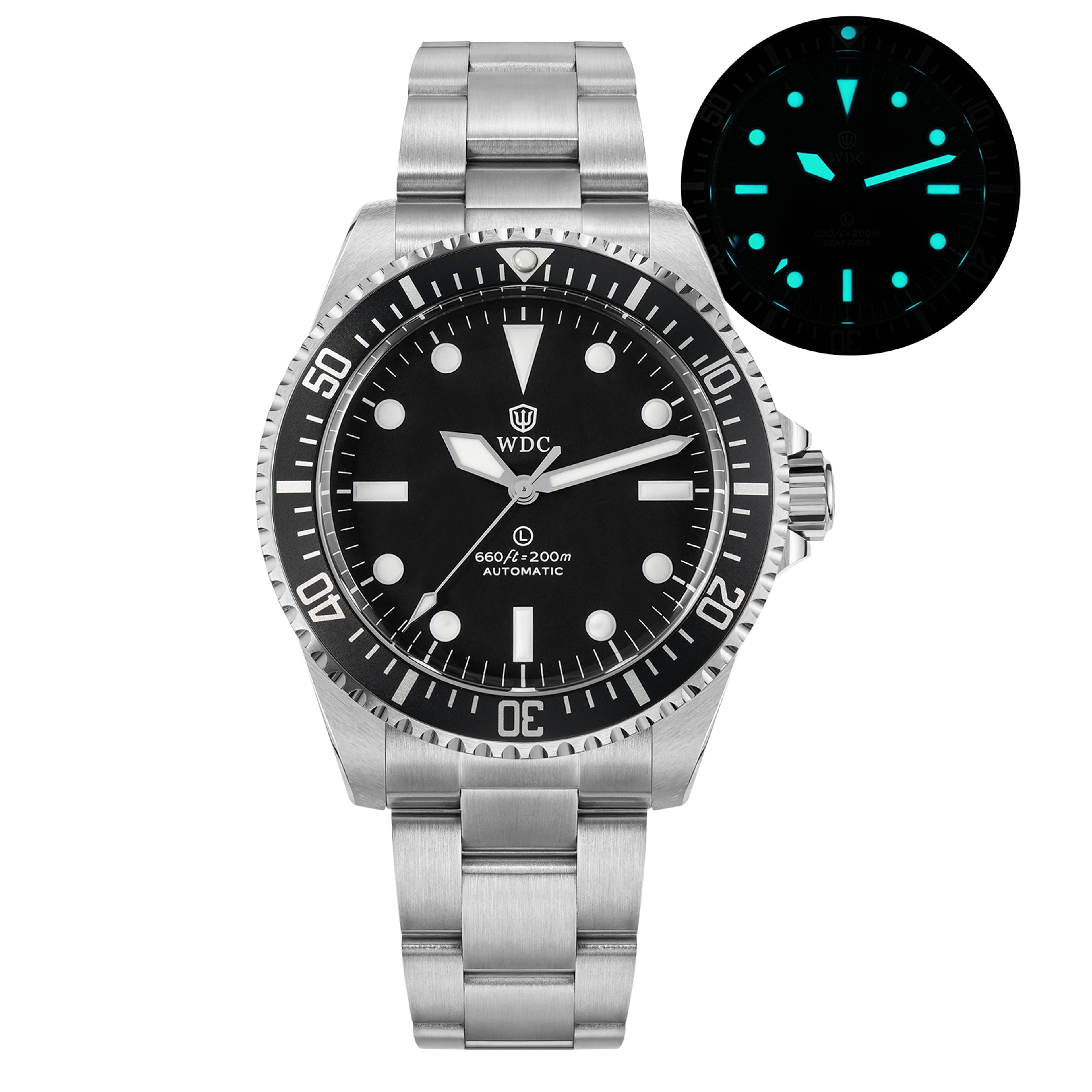 Automatic Dive Watch With Sapphire Crystal And Water Resistance 0