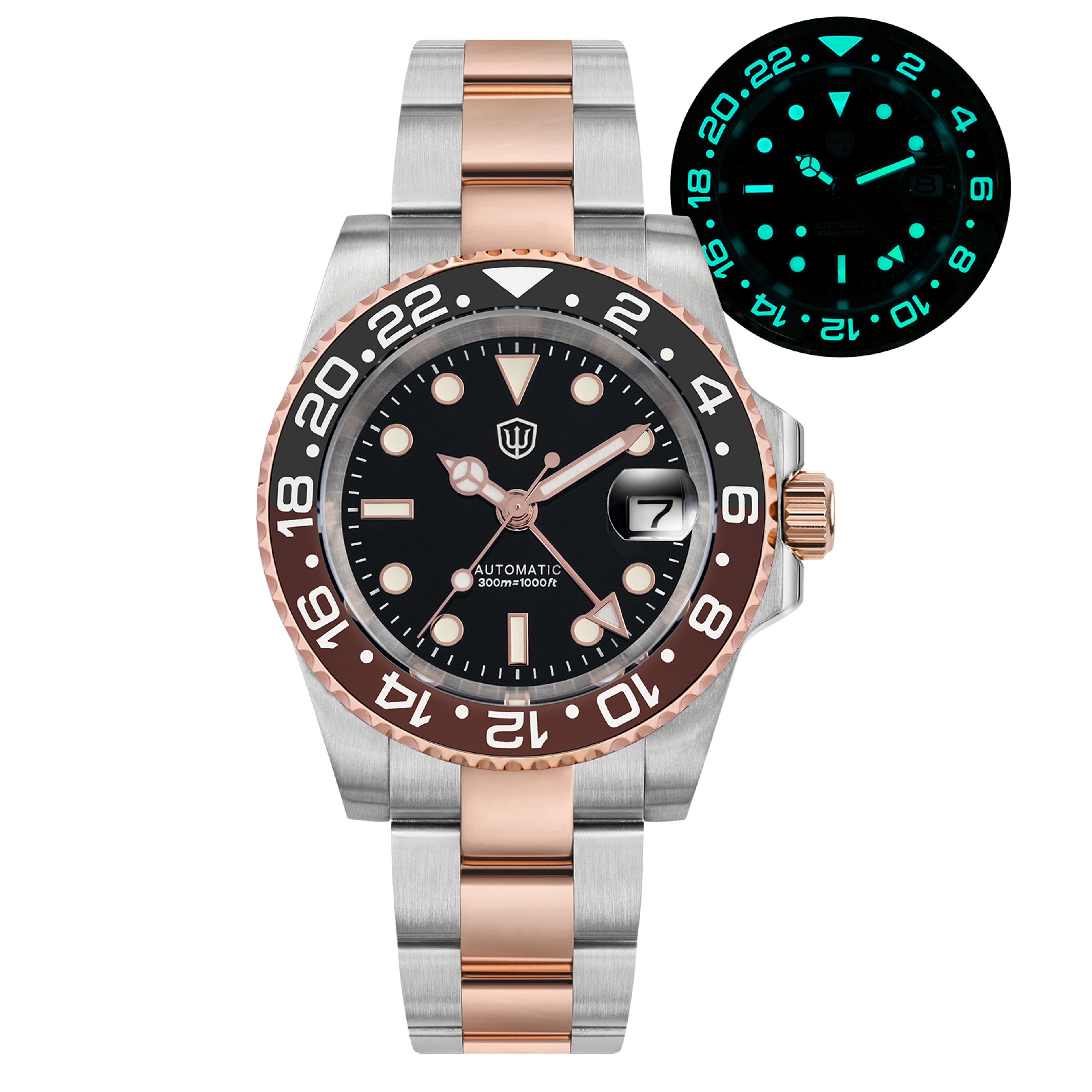 GMT Watch Automatic Dive Watch With Sapphire Crystal 0