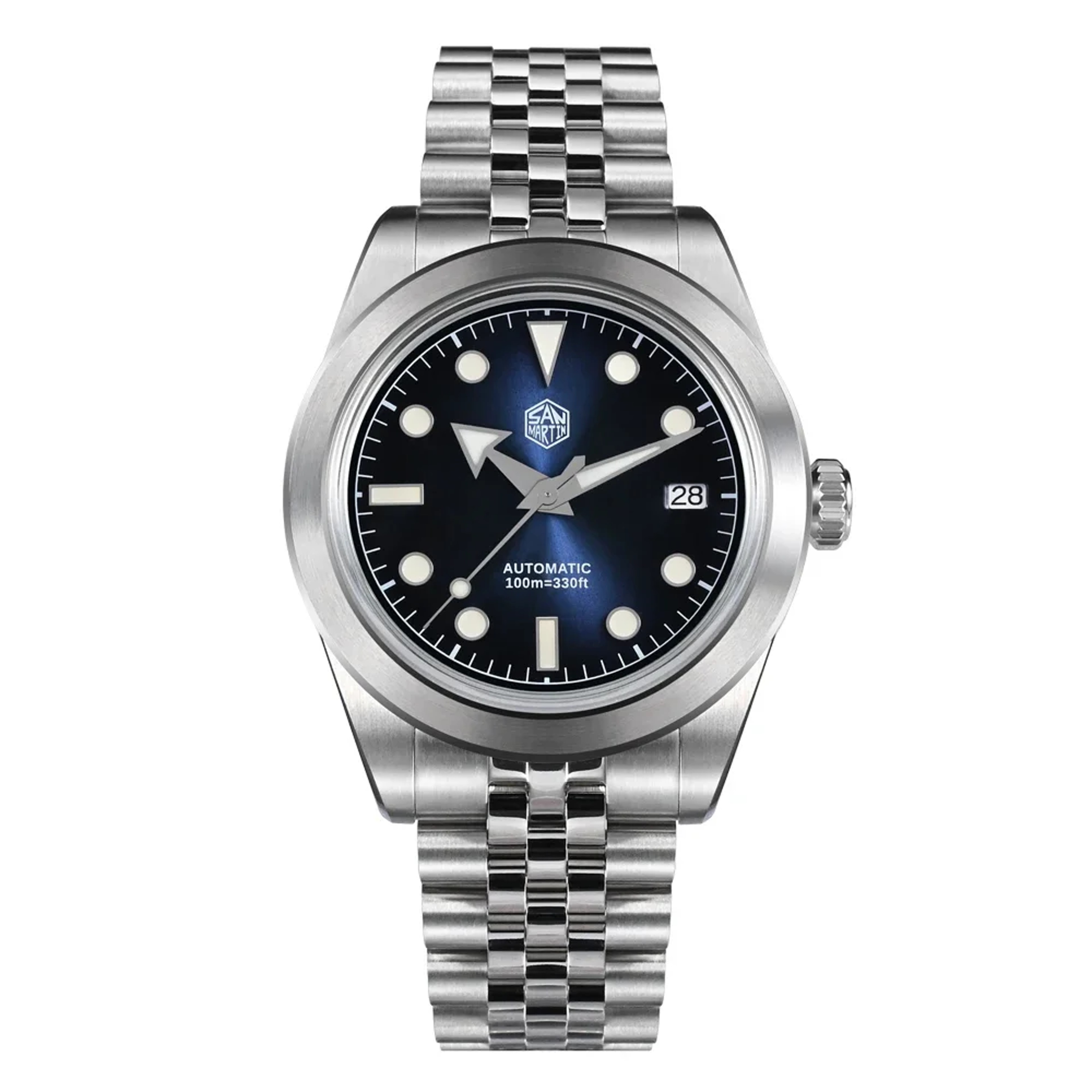 San Martin Automatic Watch With Sapphire Crystal And Sunray Dial 9