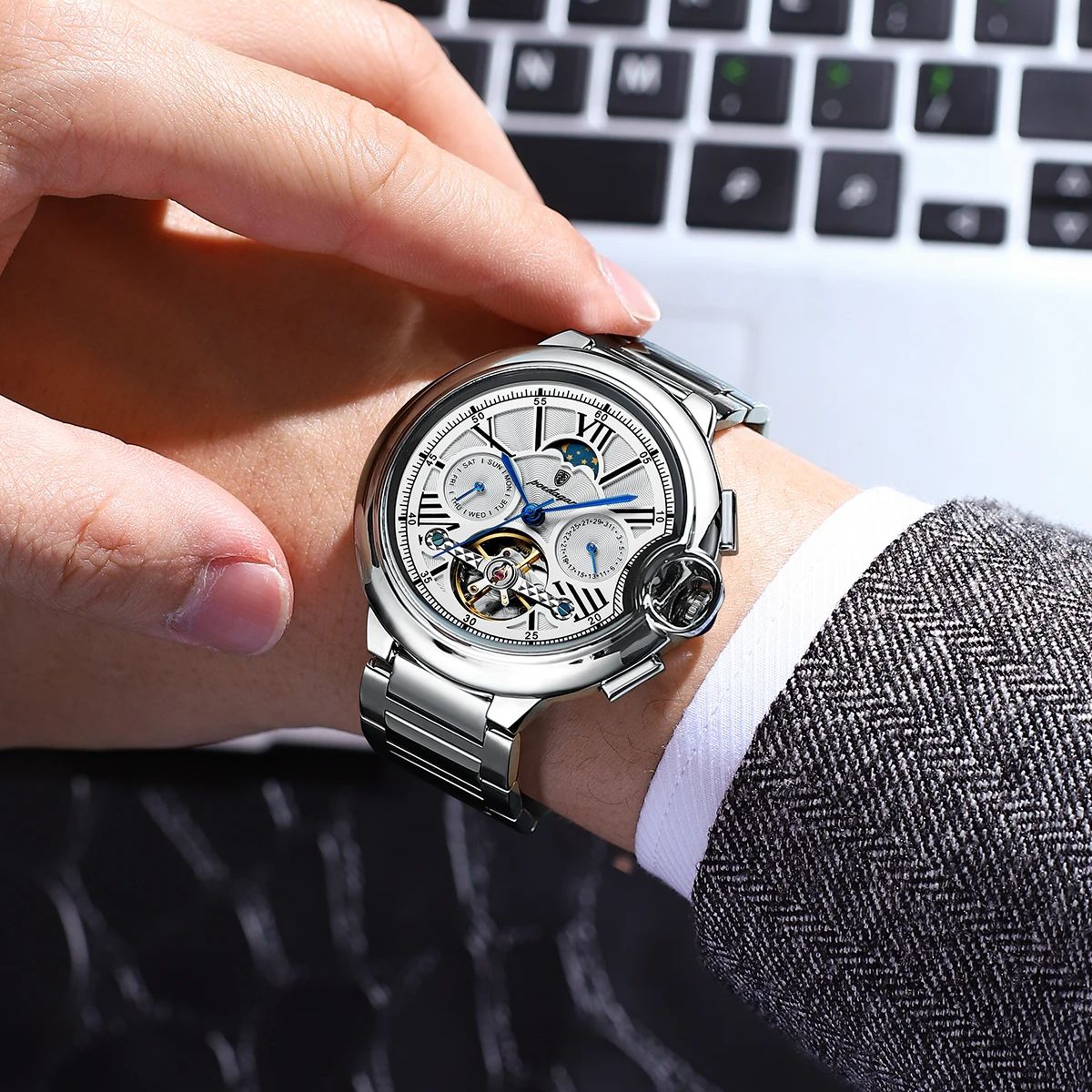 Luxury Automatic Mechanical Tourbillon Watch For Men 5
