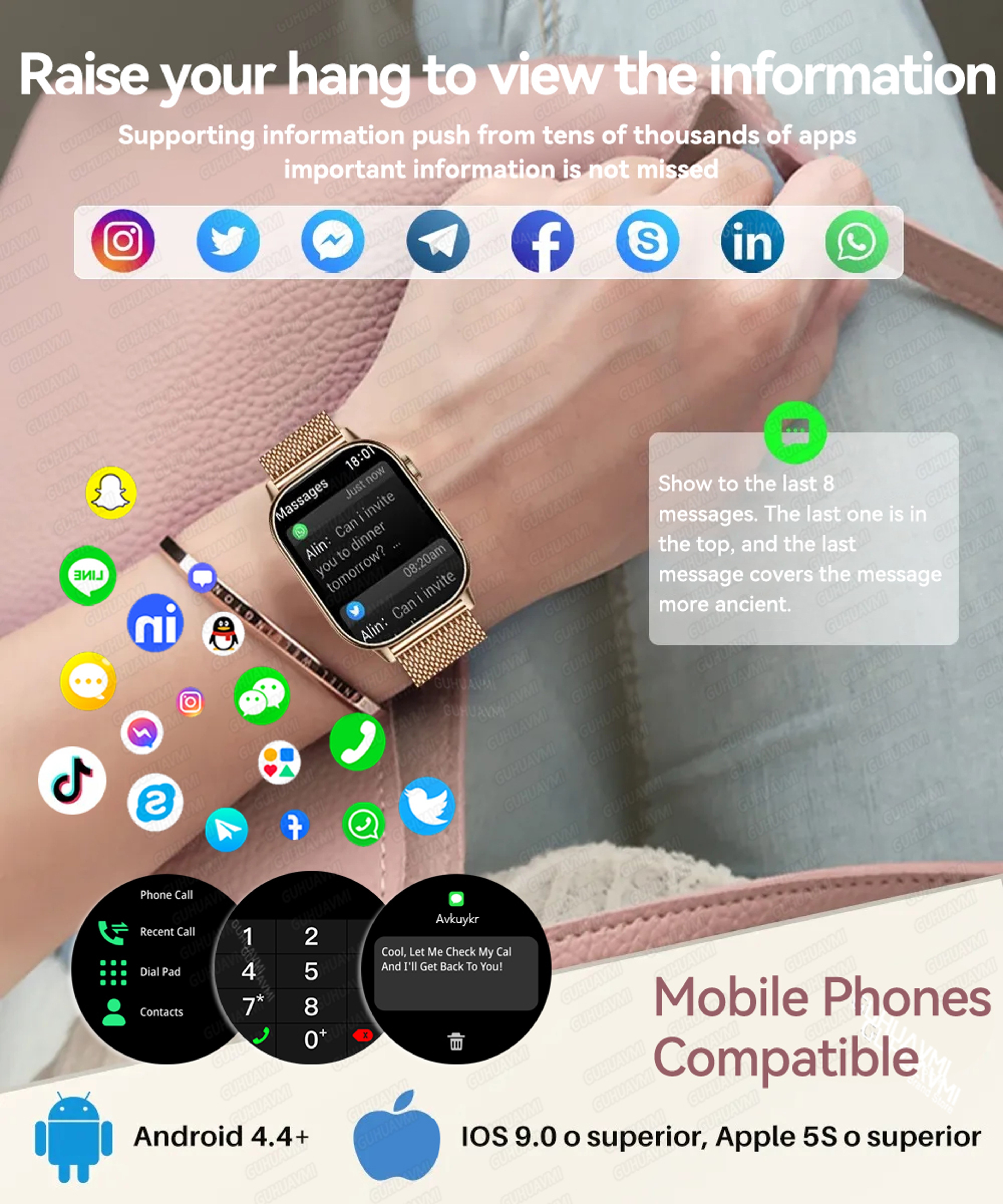 GPS Smart Watch with NFC Bluetooth Calling and Heart Rate Tracking – view 4