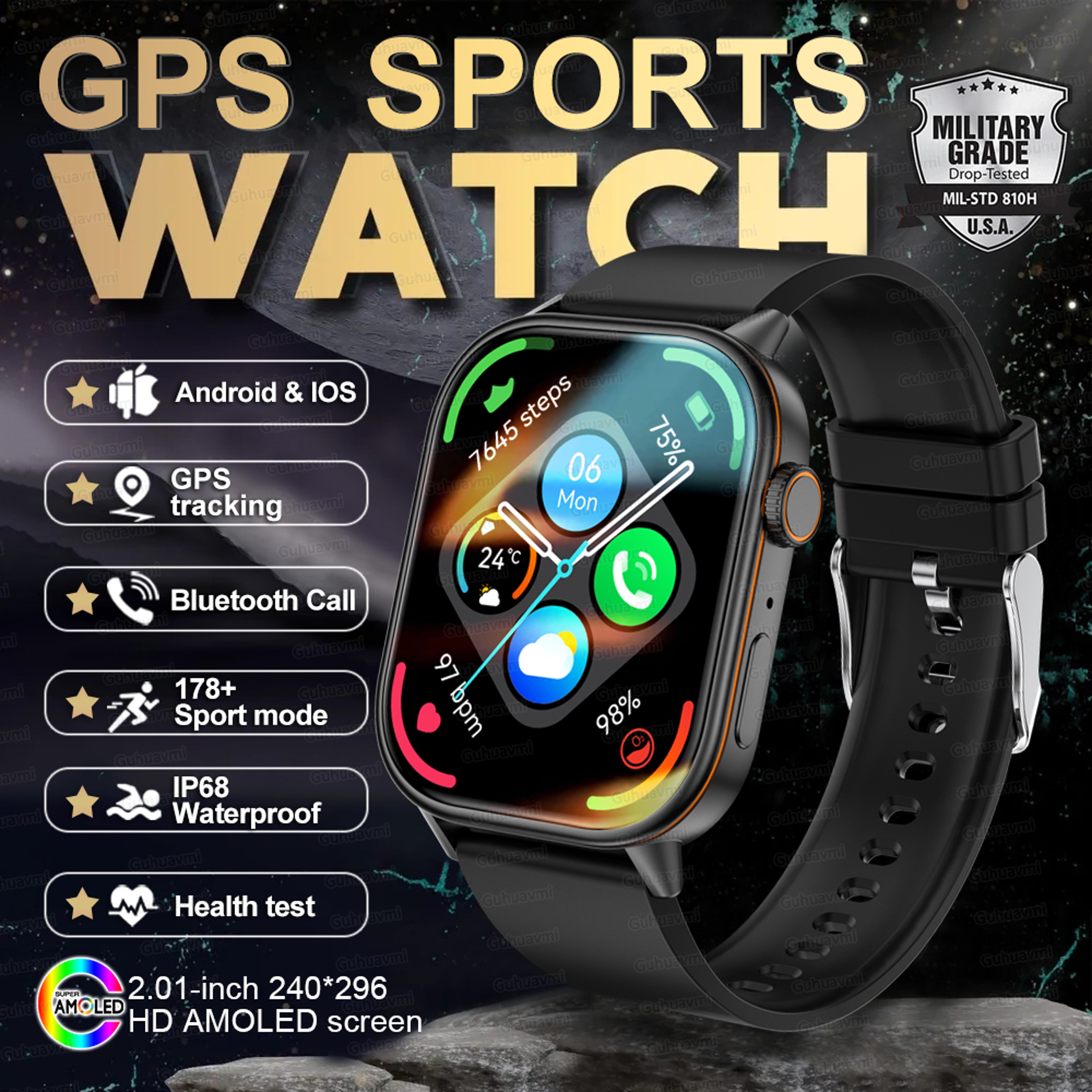 GPS Smart Watch with NFC Bluetooth Calling and Heart Rate Tracking – view 14