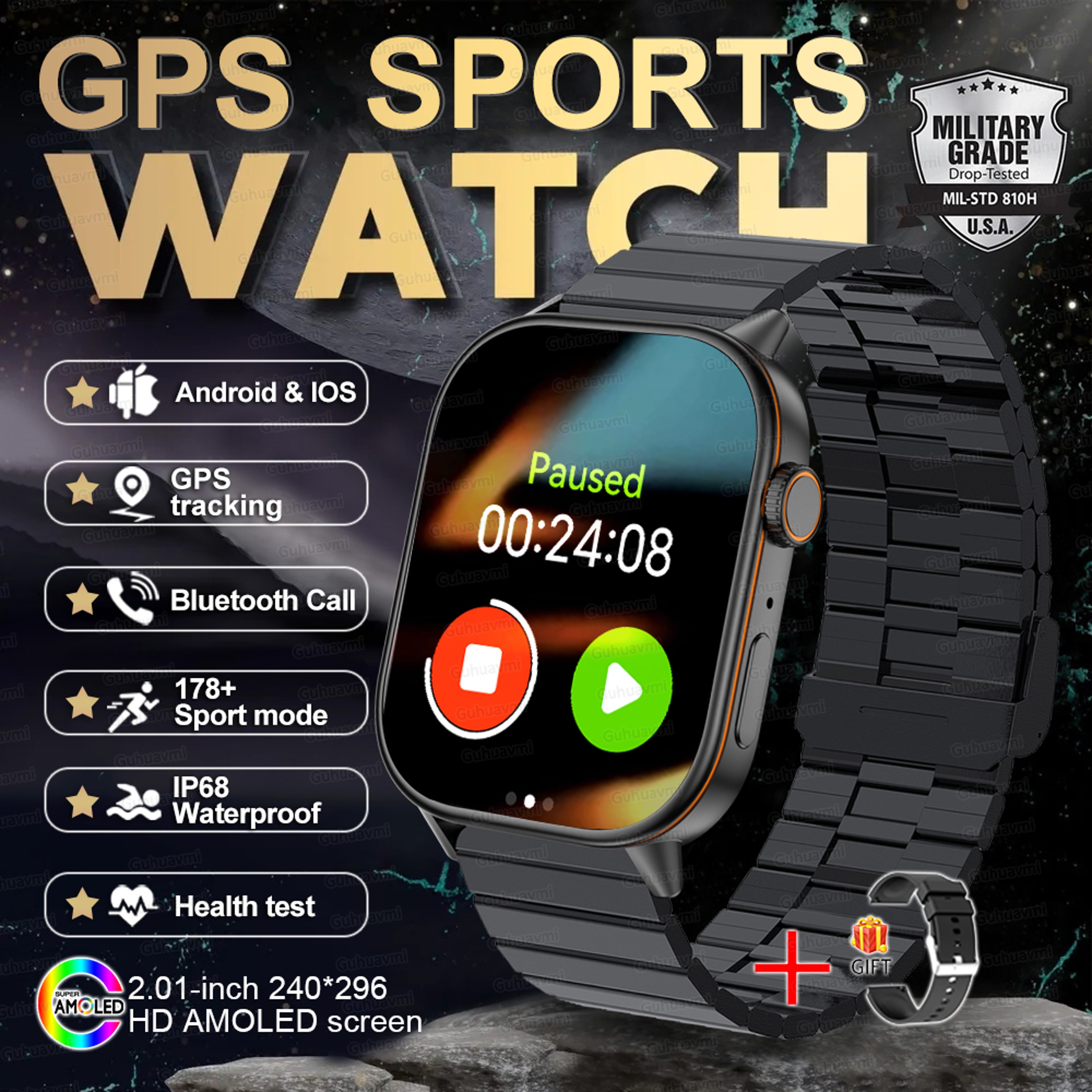 GPS Smart Watch with NFC Bluetooth Calling and Heart Rate Tracking – view 18