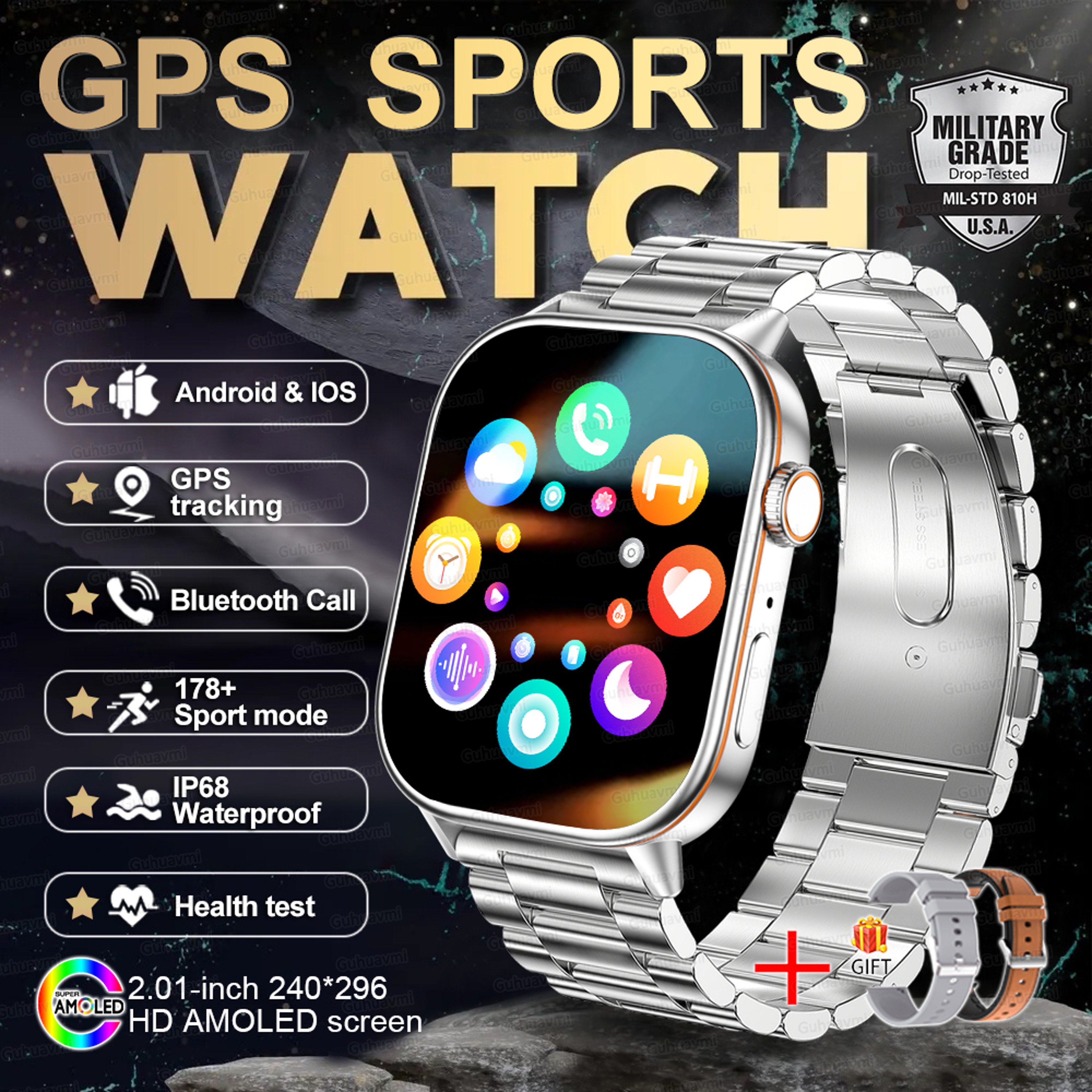 GPS Smart Watch with NFC Bluetooth Calling and Heart Rate Tracking – view 23