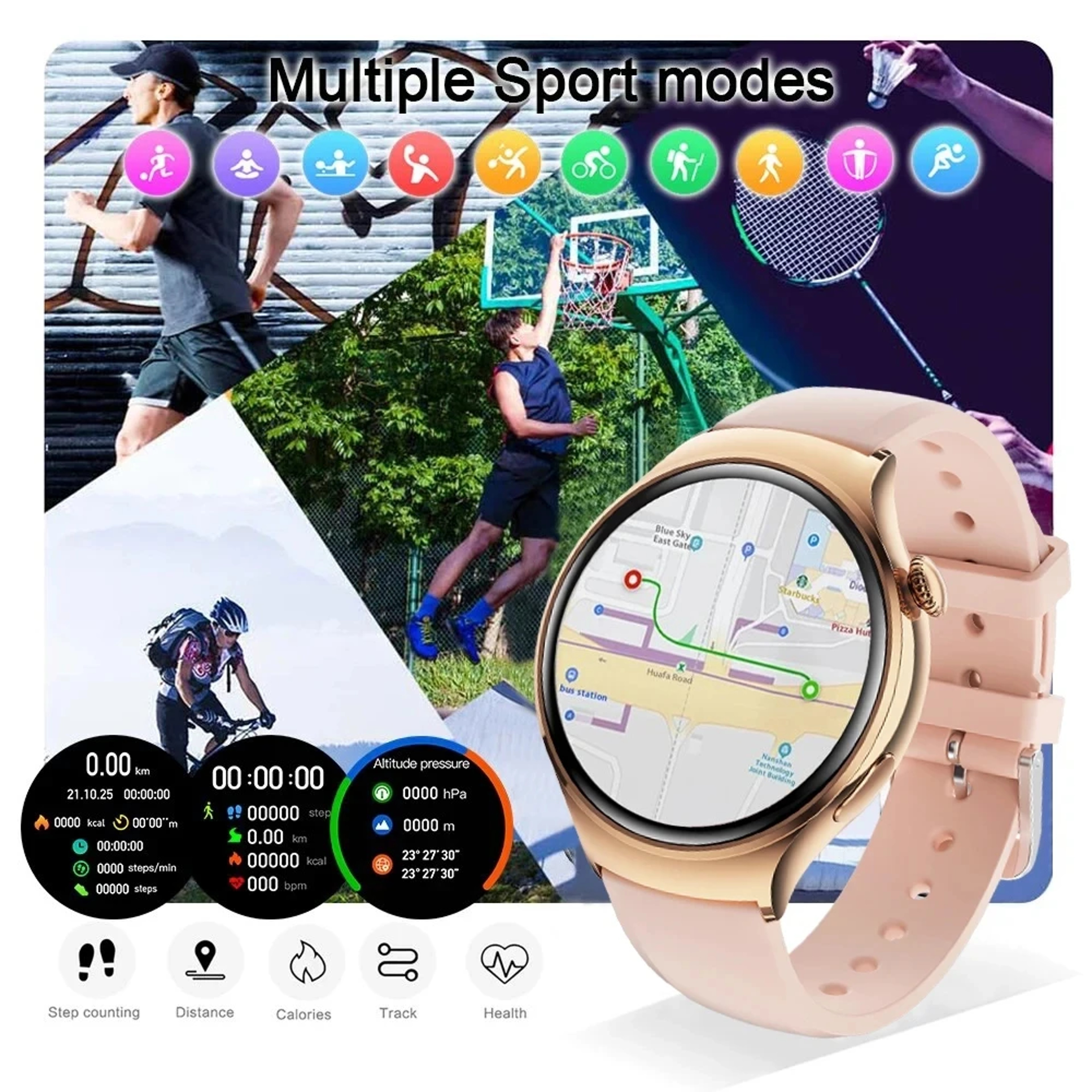 Smartwatch for Women with GPS NFC Bluetooth Calling and Health Tracking – view 5