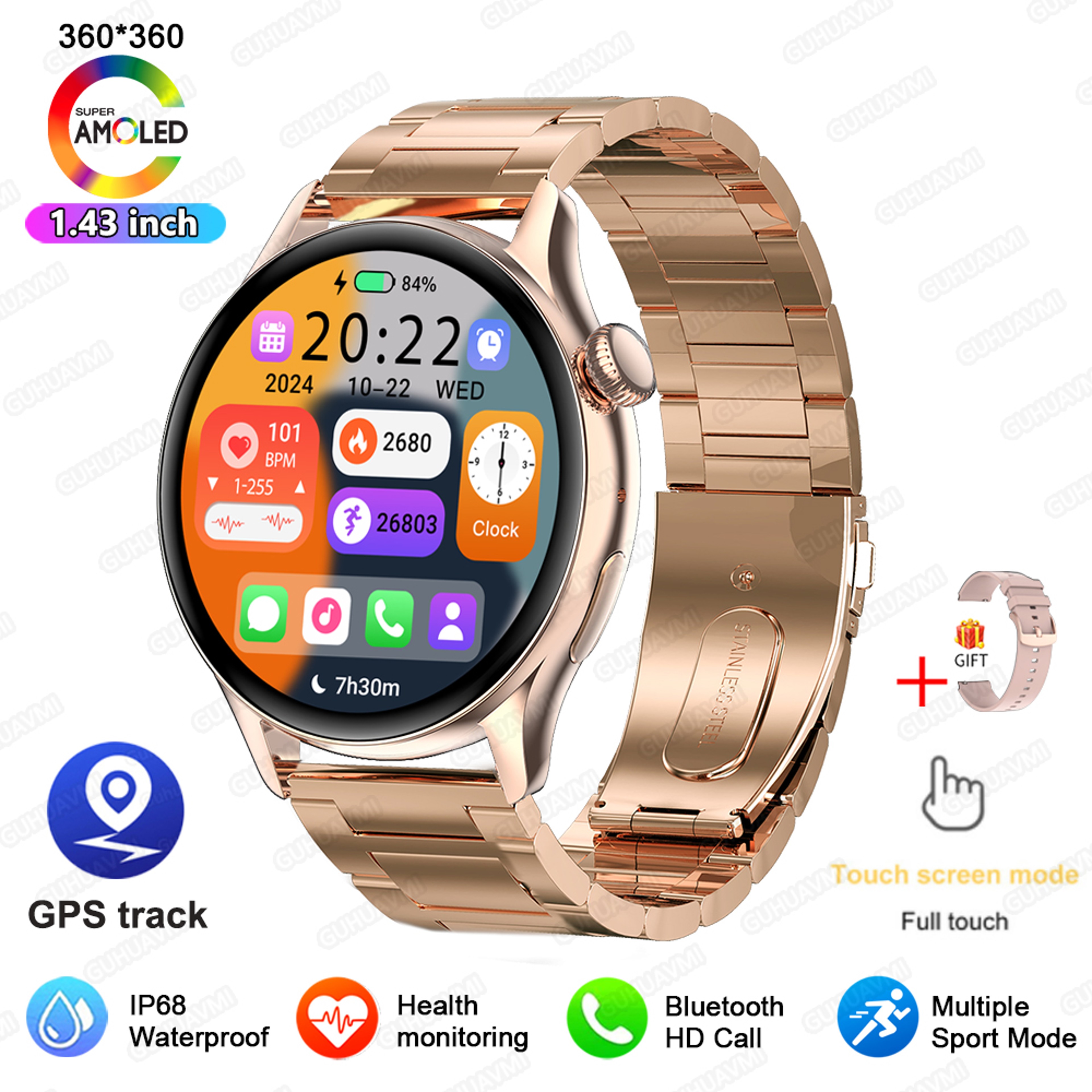 Smartwatch for Women with GPS NFC Bluetooth Calling and Health Tracking – view 7