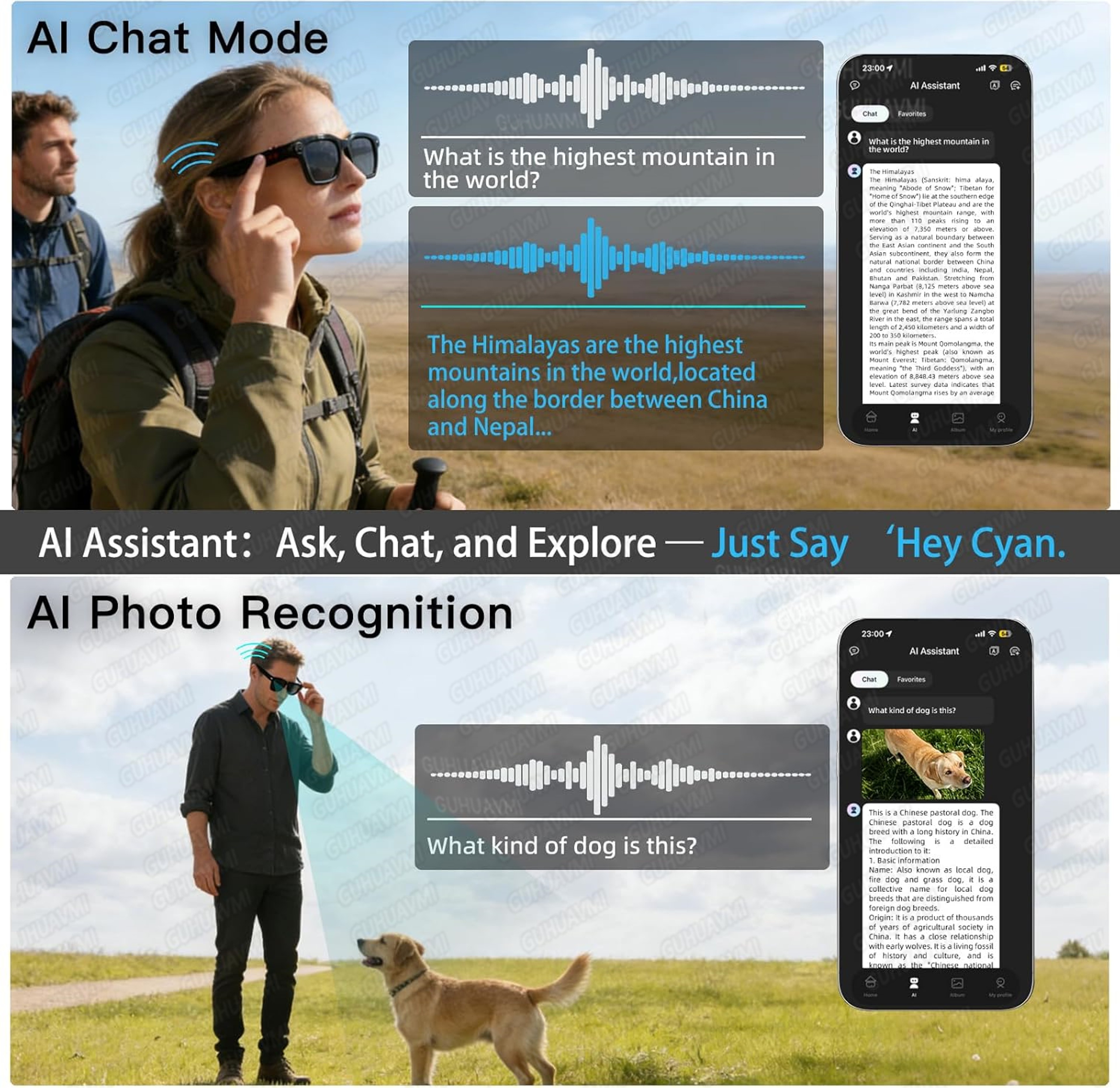 AI Smart Glasses With Camera ChatGPT Translation And Bluetooth 5
