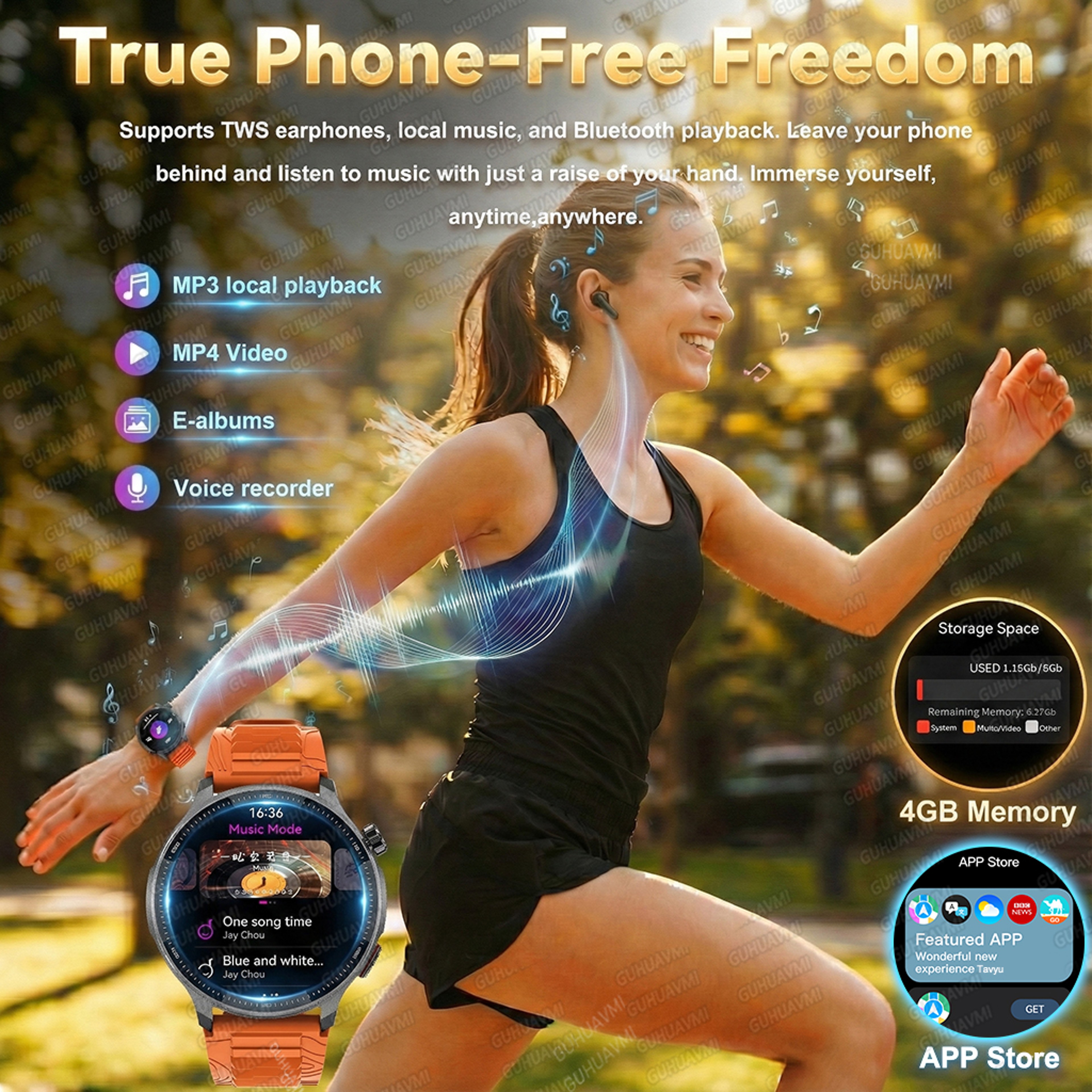 Adventure Pro GPS Smartwatch with Offline Maps AMOLED Display Music and Compass – view 5