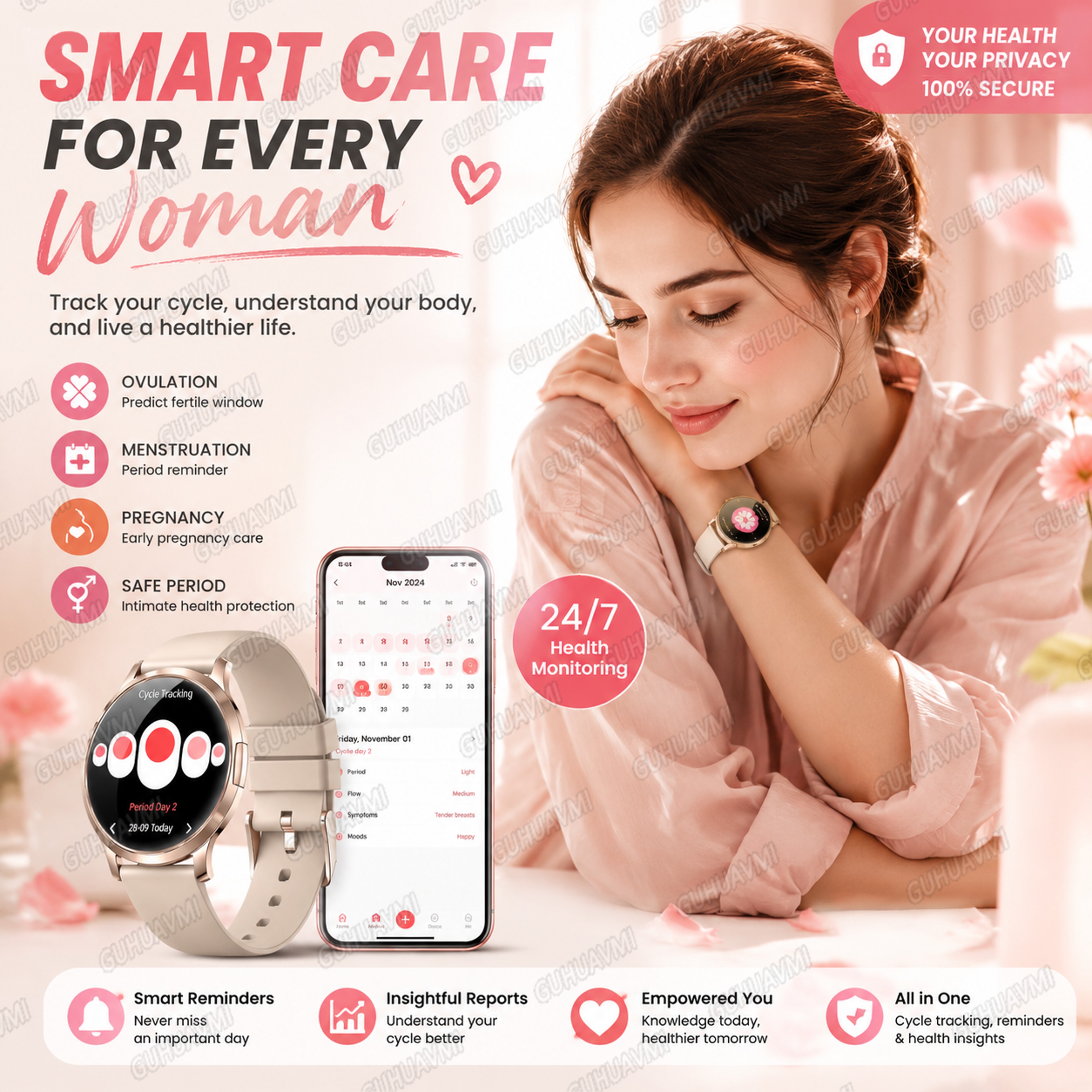 Ultra Thin Smart Watch For Women With AMOLED Display Bluetooth Calling And Fitness Tracking 3