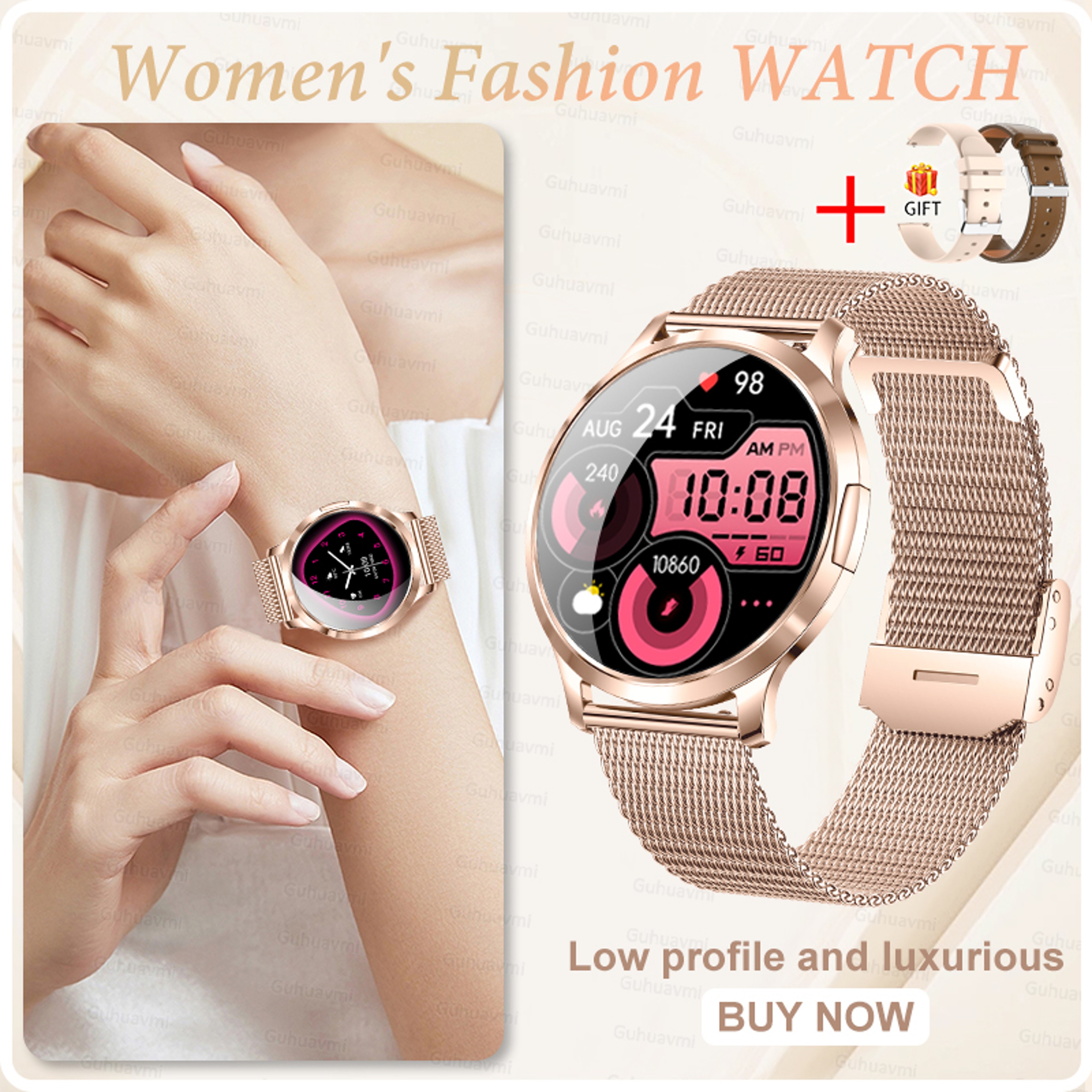 Ultra Thin Smart Watch For Women With AMOLED Display Bluetooth Calling And Fitness Tracking 12