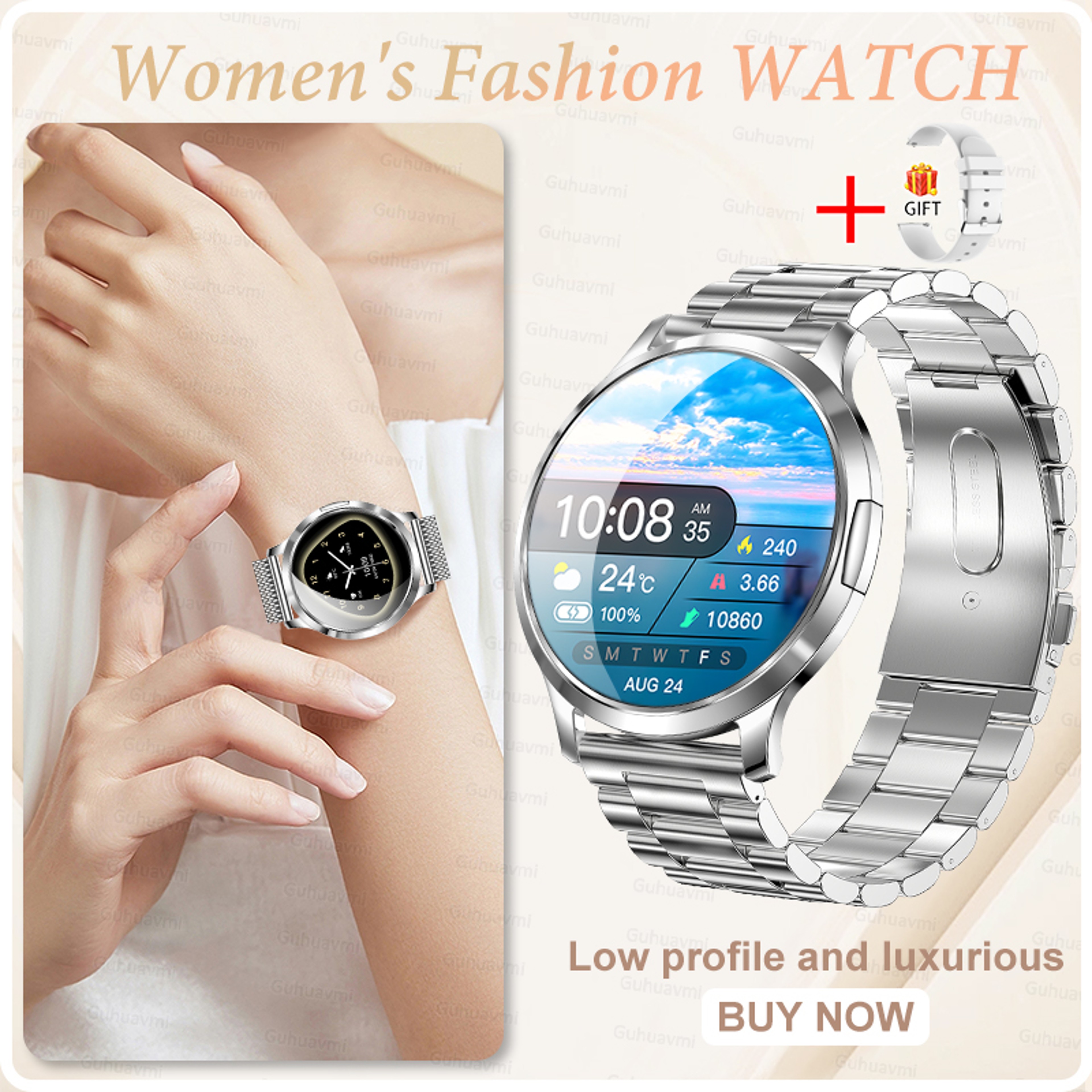 Ultra Thin Smart Watch For Women With AMOLED Display Bluetooth Calling And Fitness Tracking 19