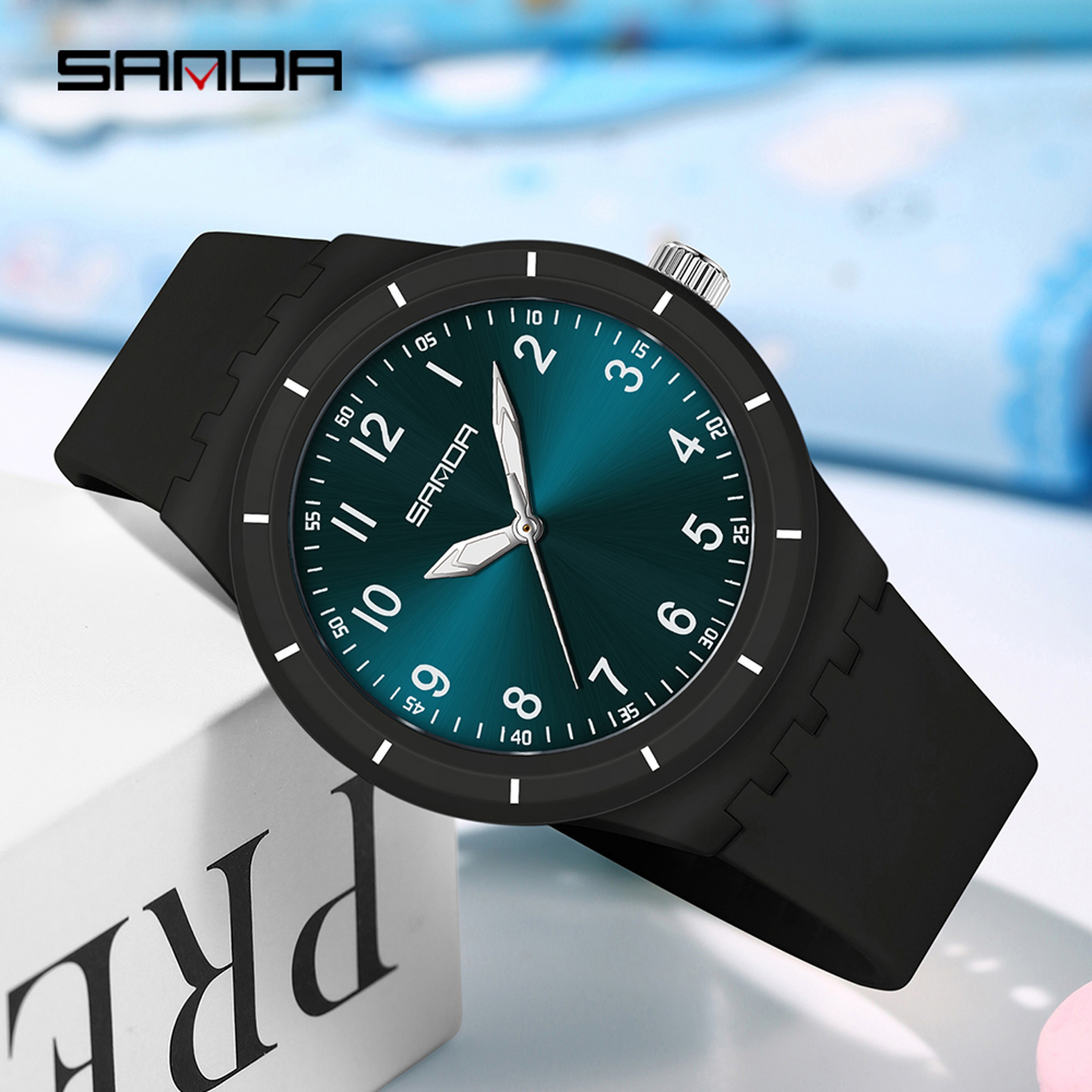 Waterproof Quartz Watch With Luminous Dial And Silicone Strap For Students 3