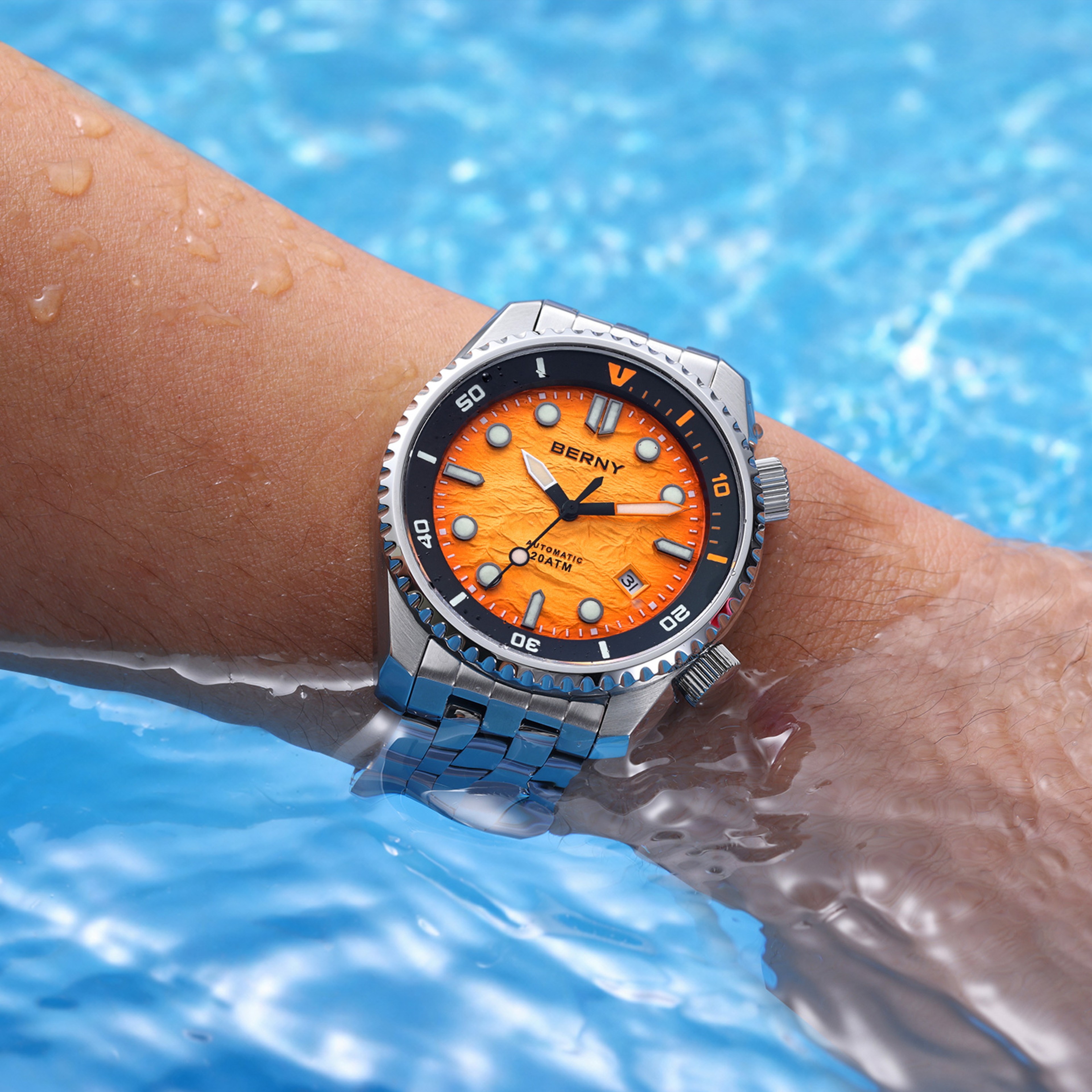 Automatic Dive Watch For Men Sapphire Stainless Steel 0