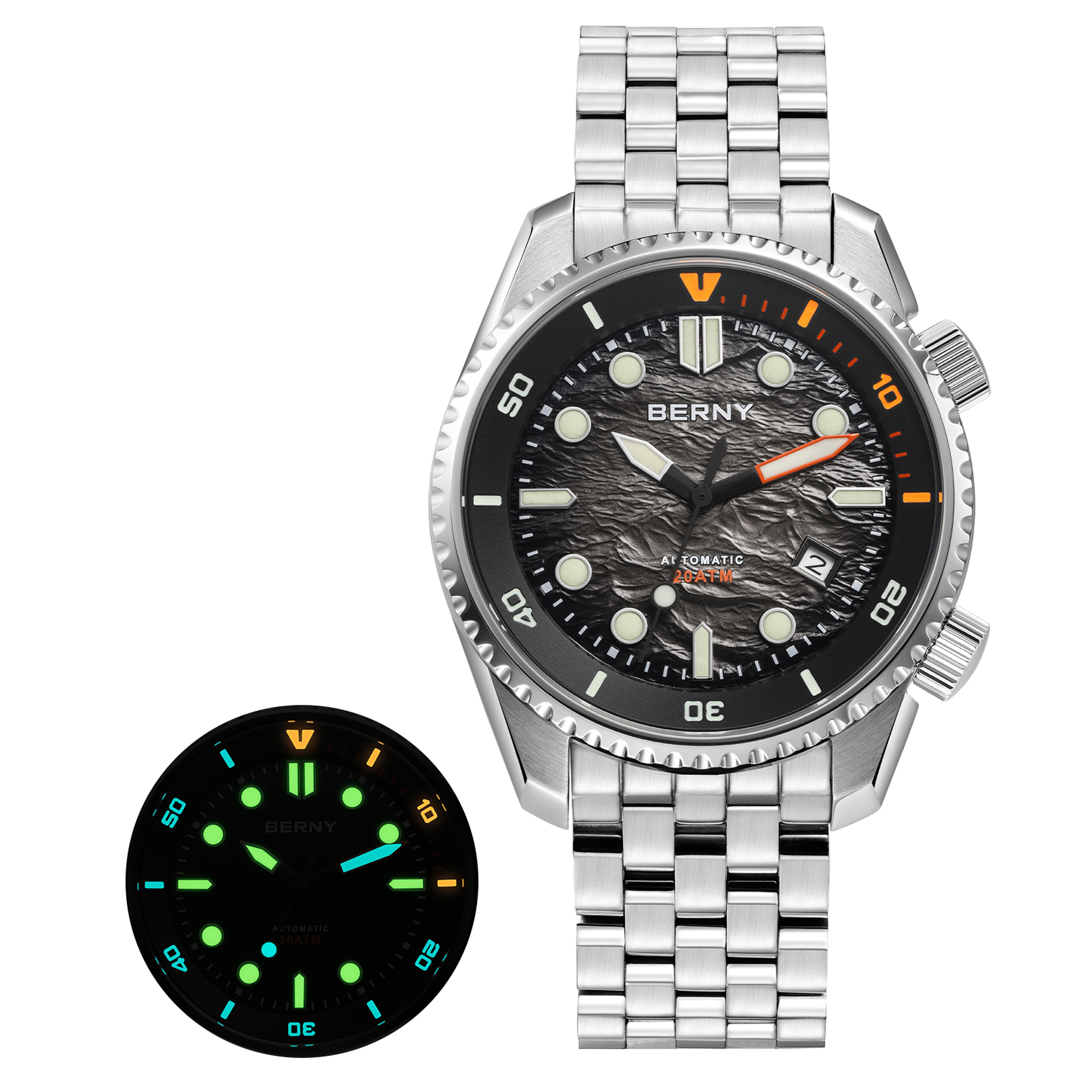 Automatic Dive Watch For Men Sapphire Stainless Steel 14