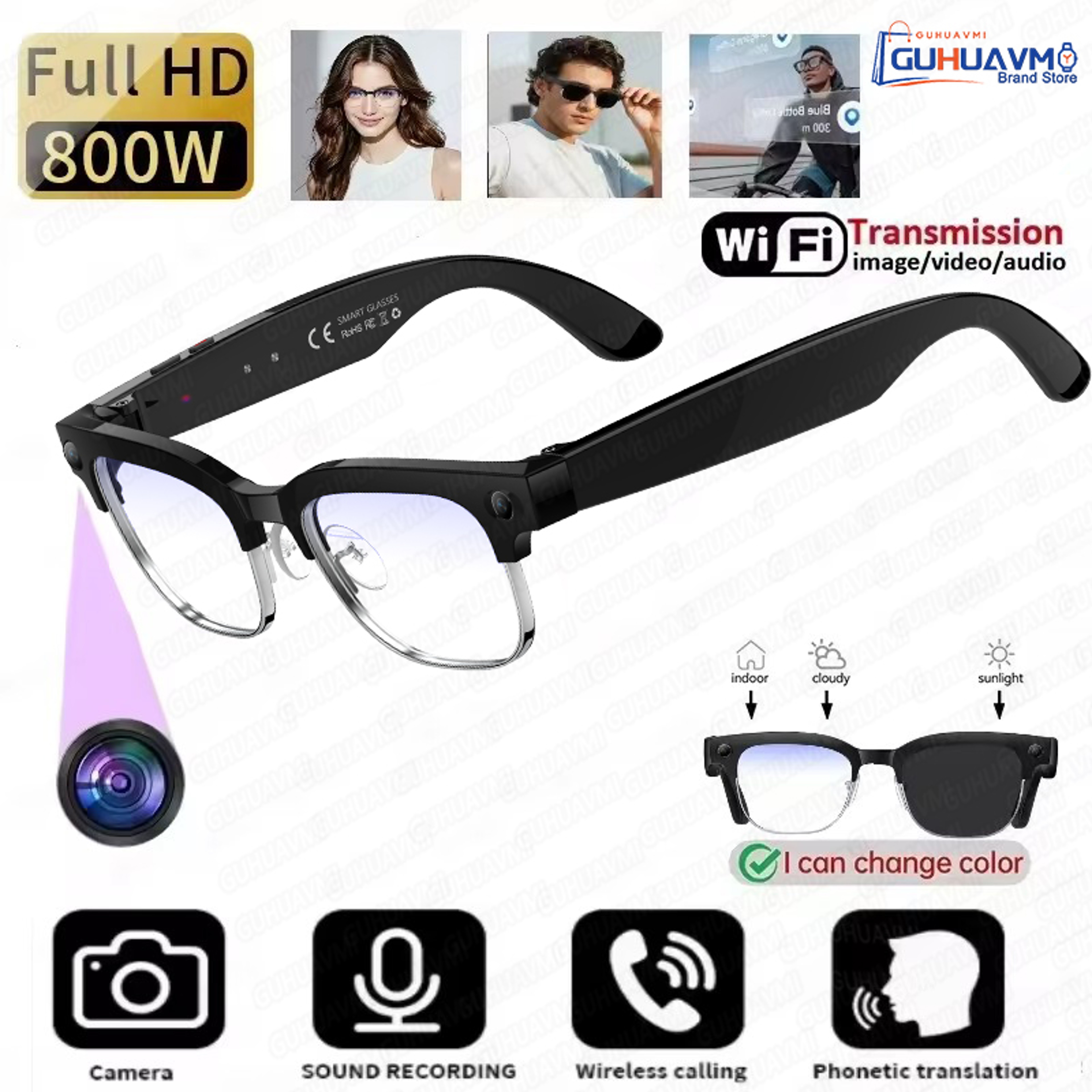 AI Smart Glasses With Camera And Language Real Time Translation 7