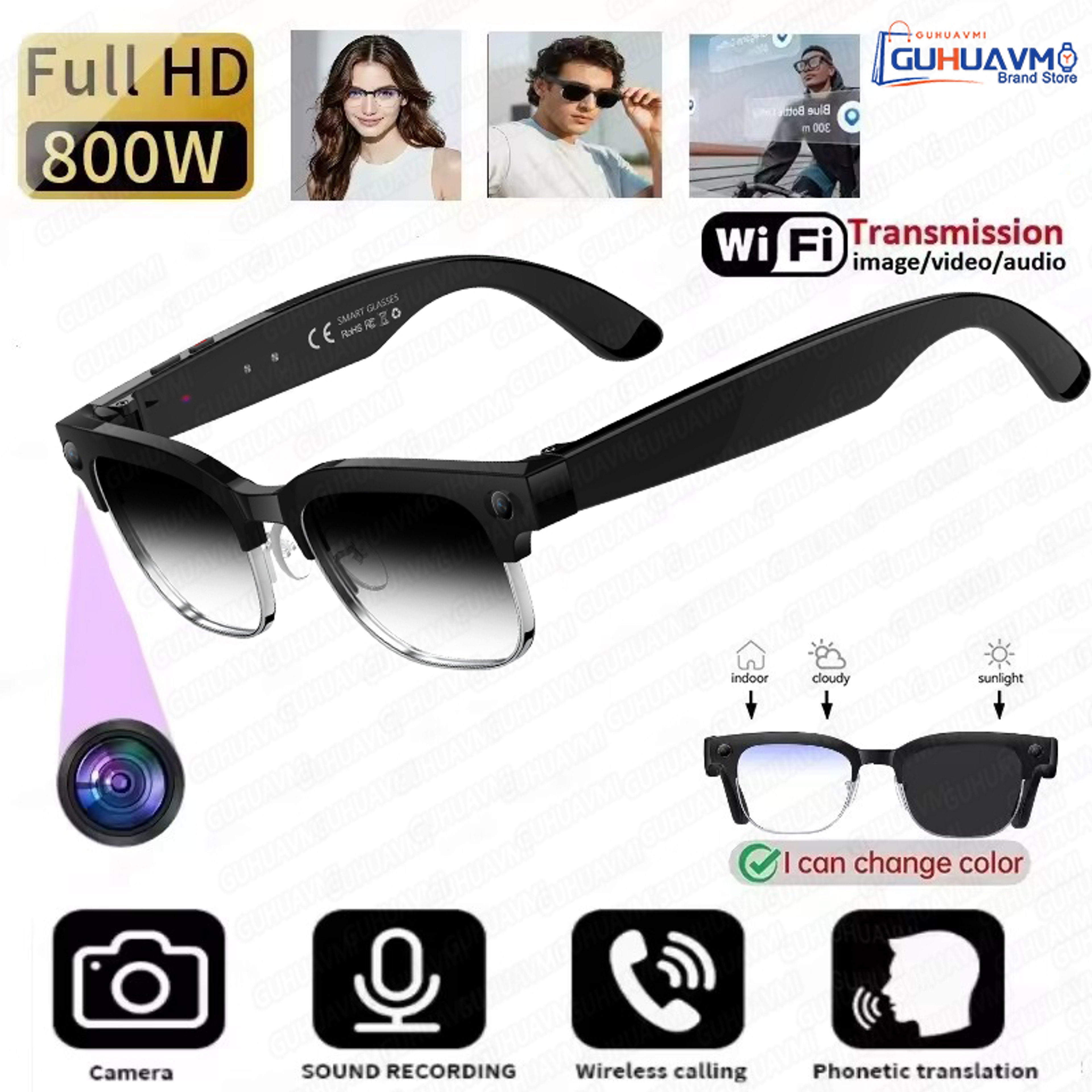AI Smart Glasses With Camera And Language Real Time Translation 8