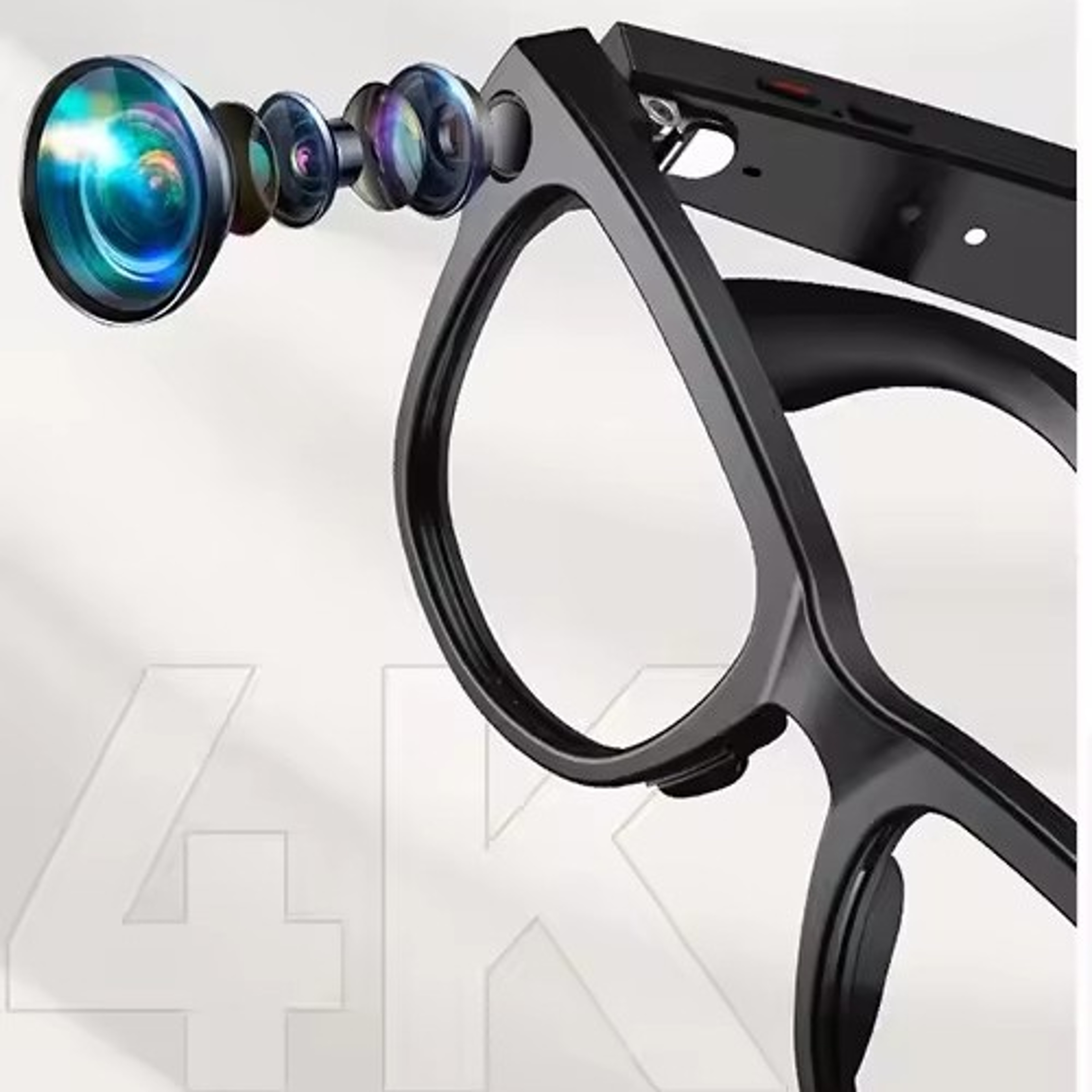 New 800W 4k HD Camera Smart Glasses Men 3600mAh Power Bank 100Languages Translation 32GB Photo Recjp