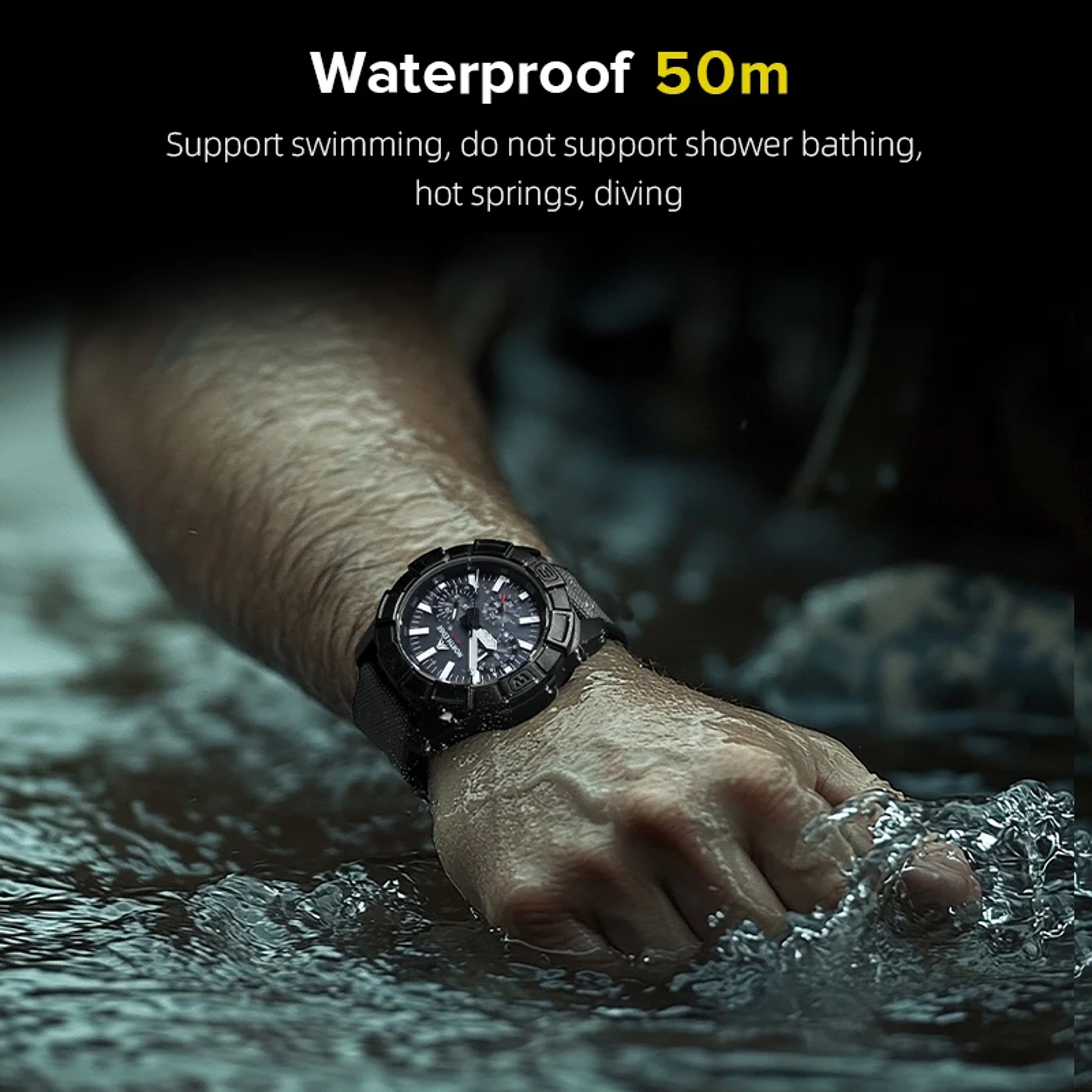 Solar Powered Watch For Men Waterproof Chronograph 5