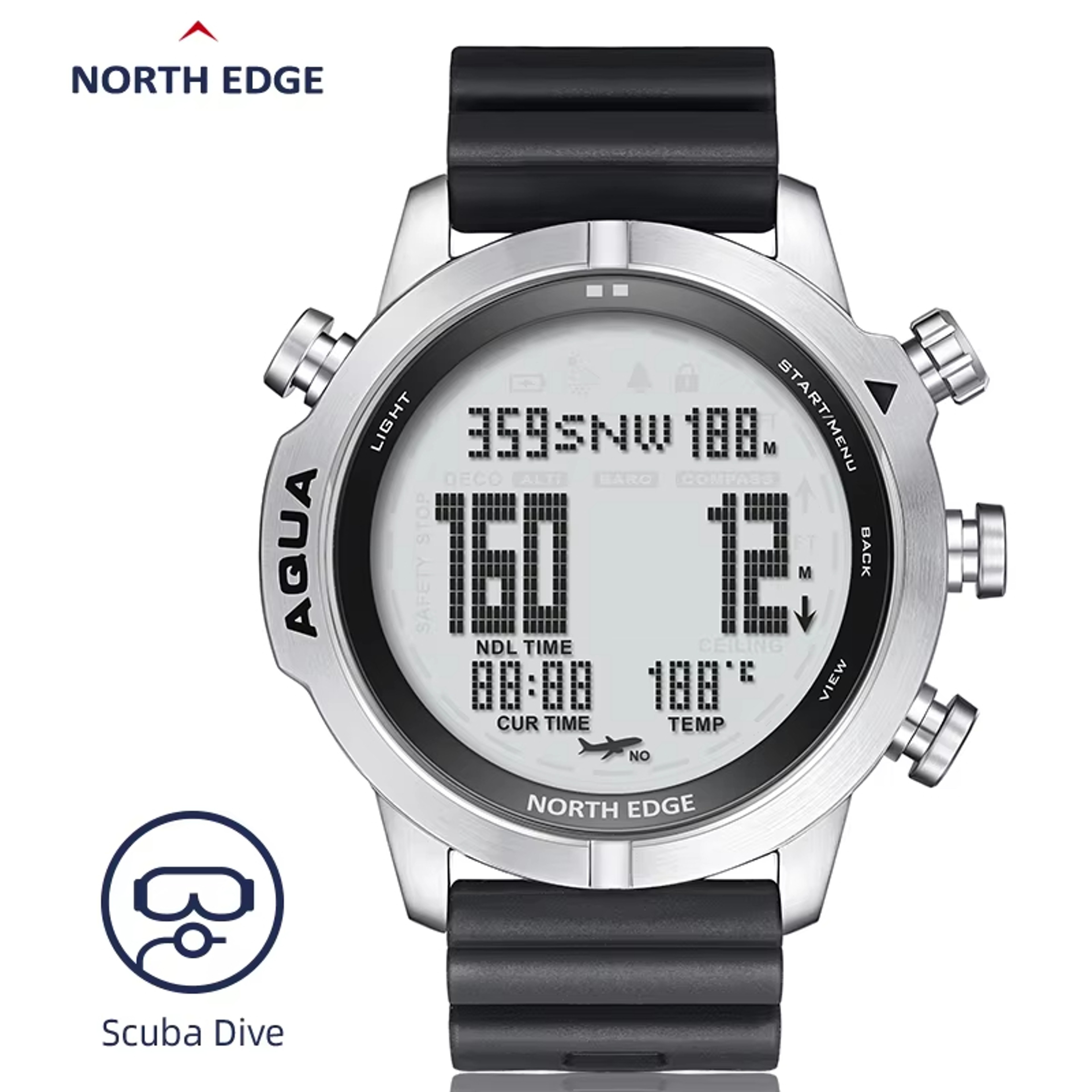 Dive Computer Watch With NDL Compass Altimeter And Barometer 1