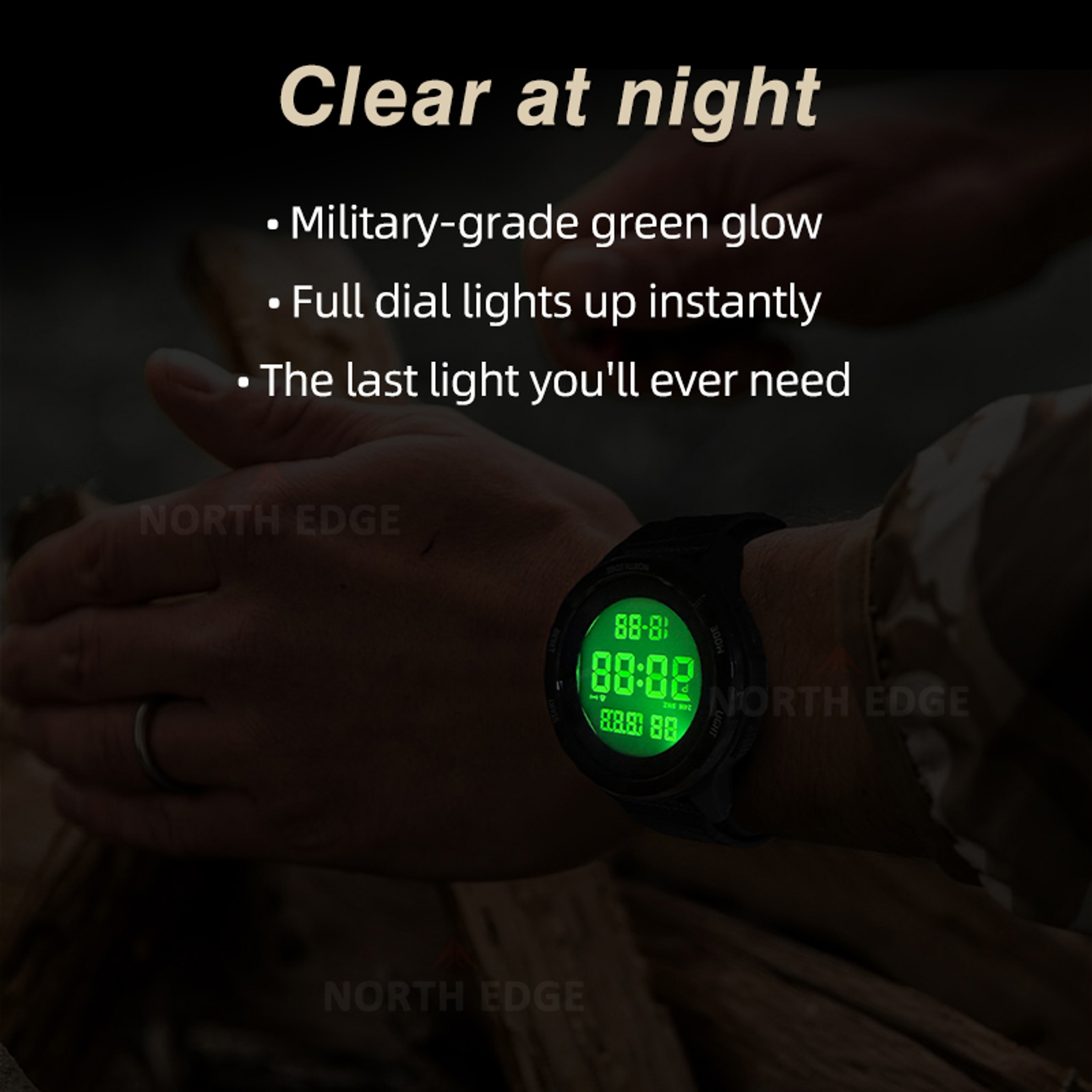 Mens Digital Sports Watch Waterproof Military Outdoor Watch 4