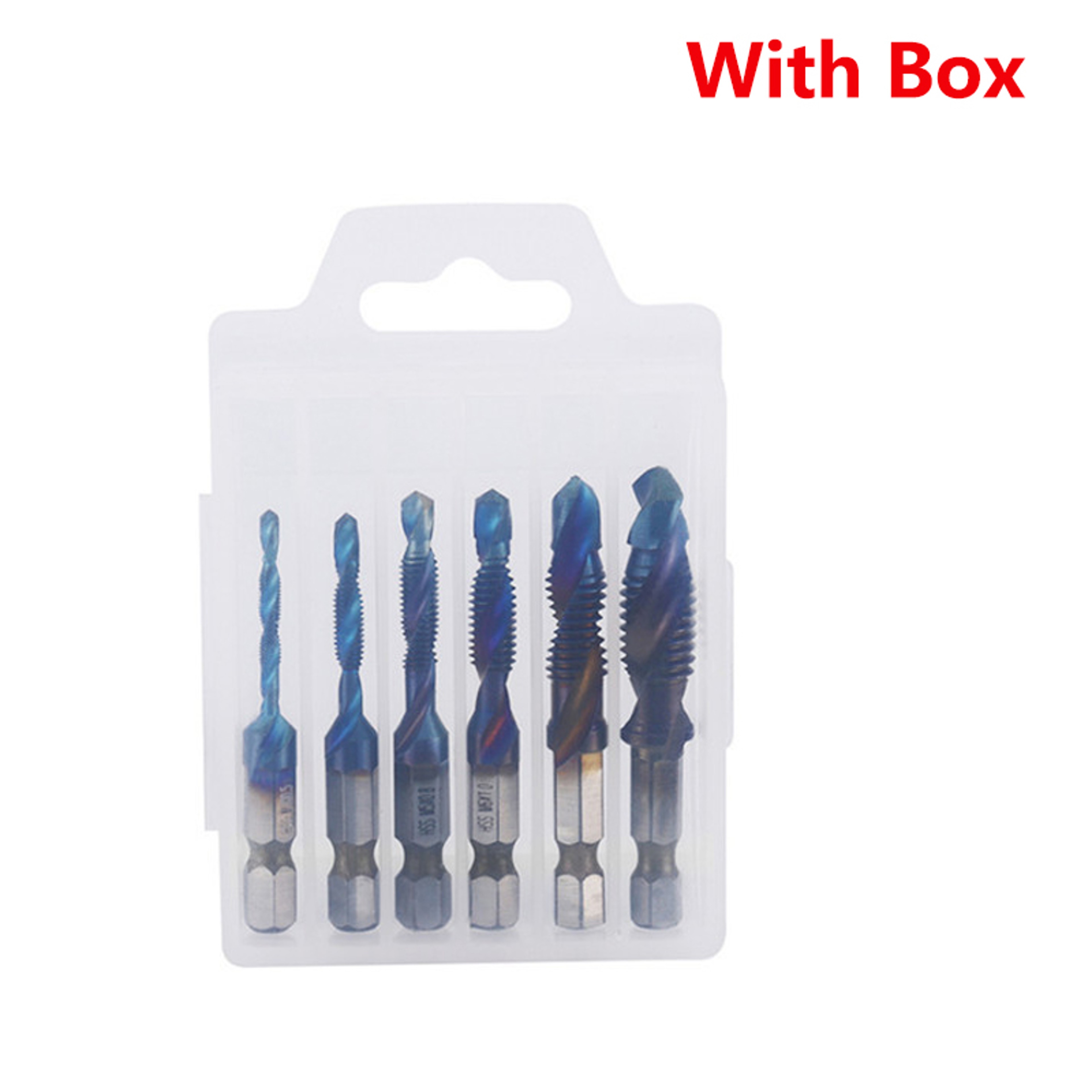 Metric Tap Drill Bit Set Titanium HSS Hex Shank Combination Taps – view 23