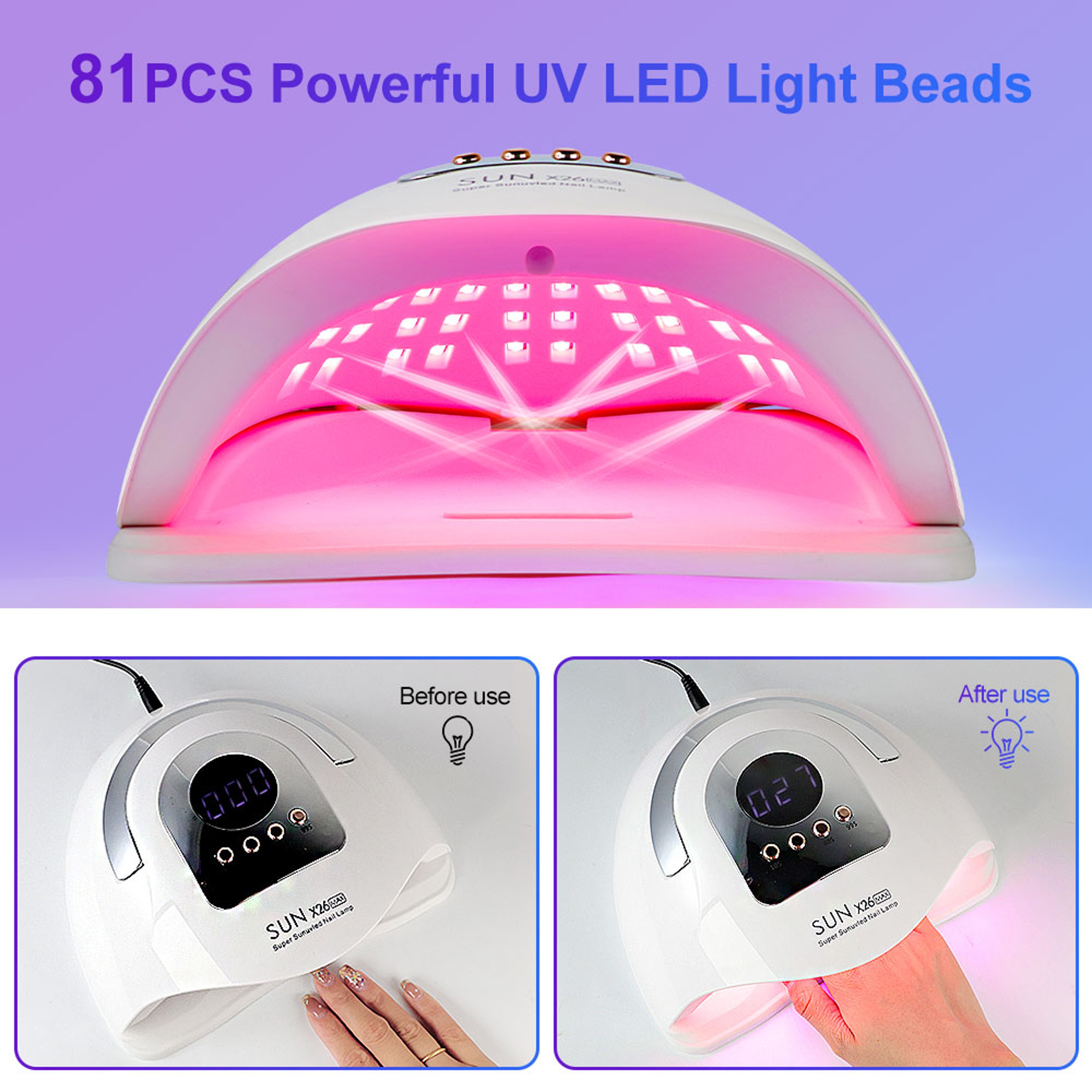 LED UV LED Nail Lamp Professional Gel Nail Dryer 4