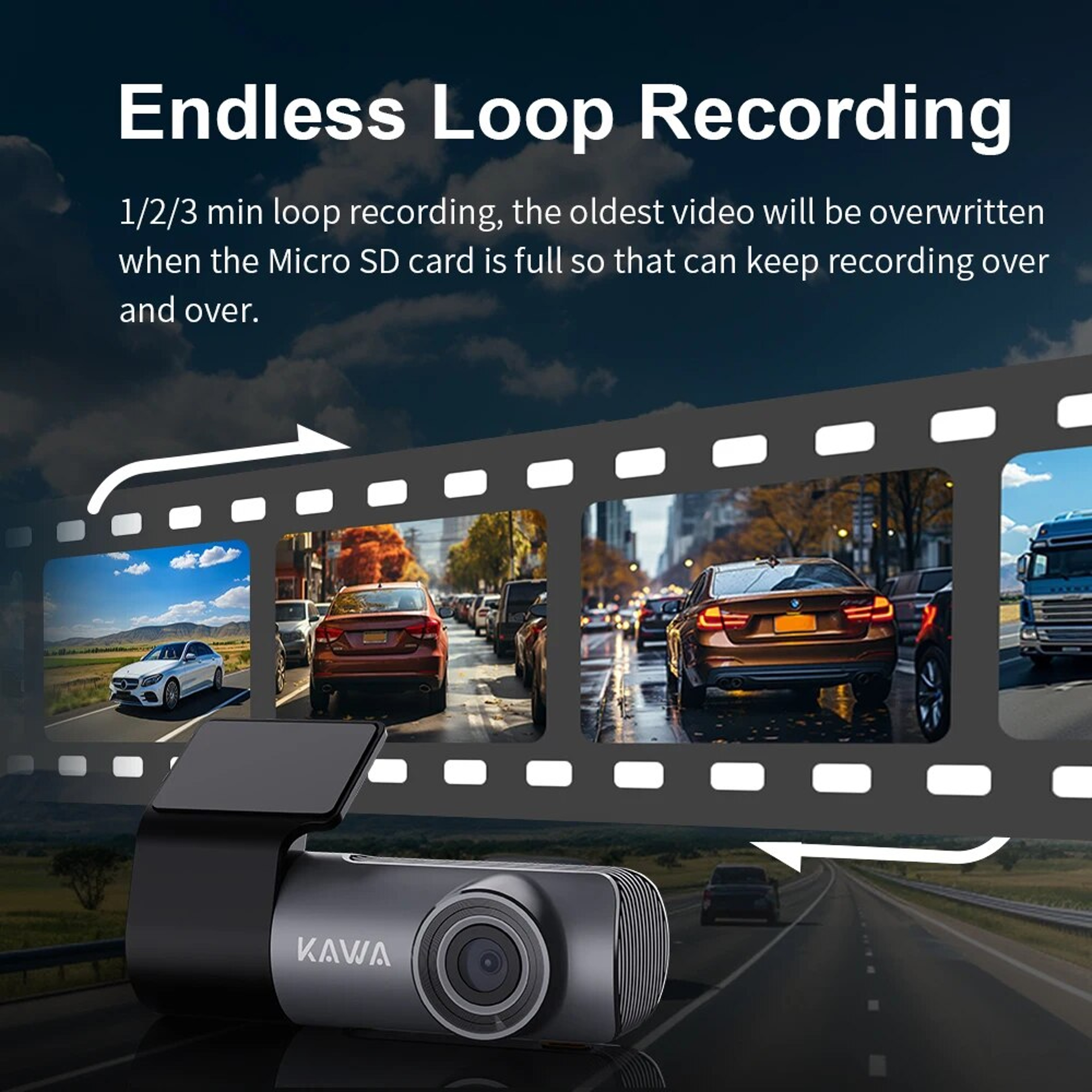 Dash Cam WiFi Car Camera With Voice Control And Night Vision 5