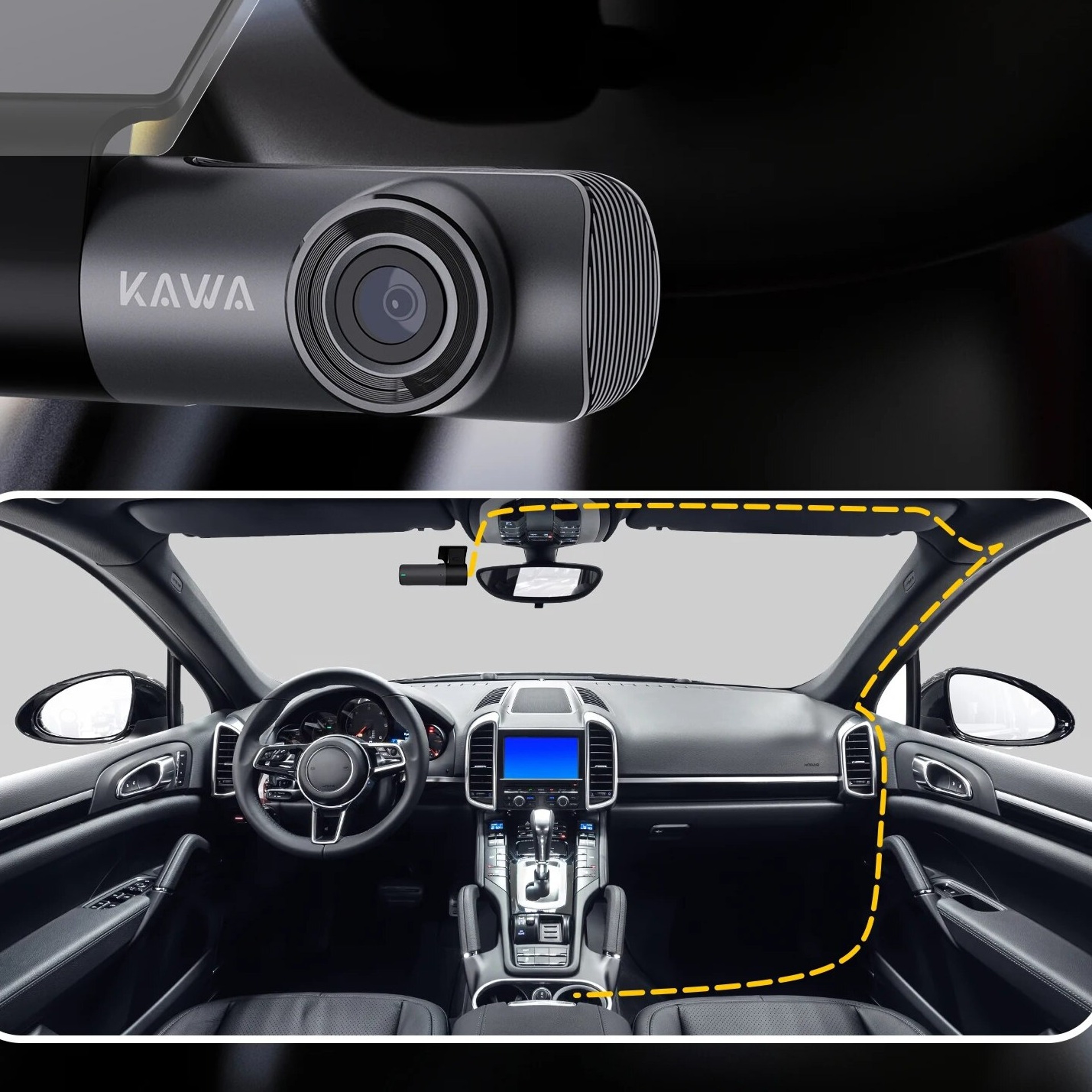 2K Dash Camera For Car DVR Dash Cam In The Car KAWA D5 Video Recorder Emergency Voice Control WiFi A
