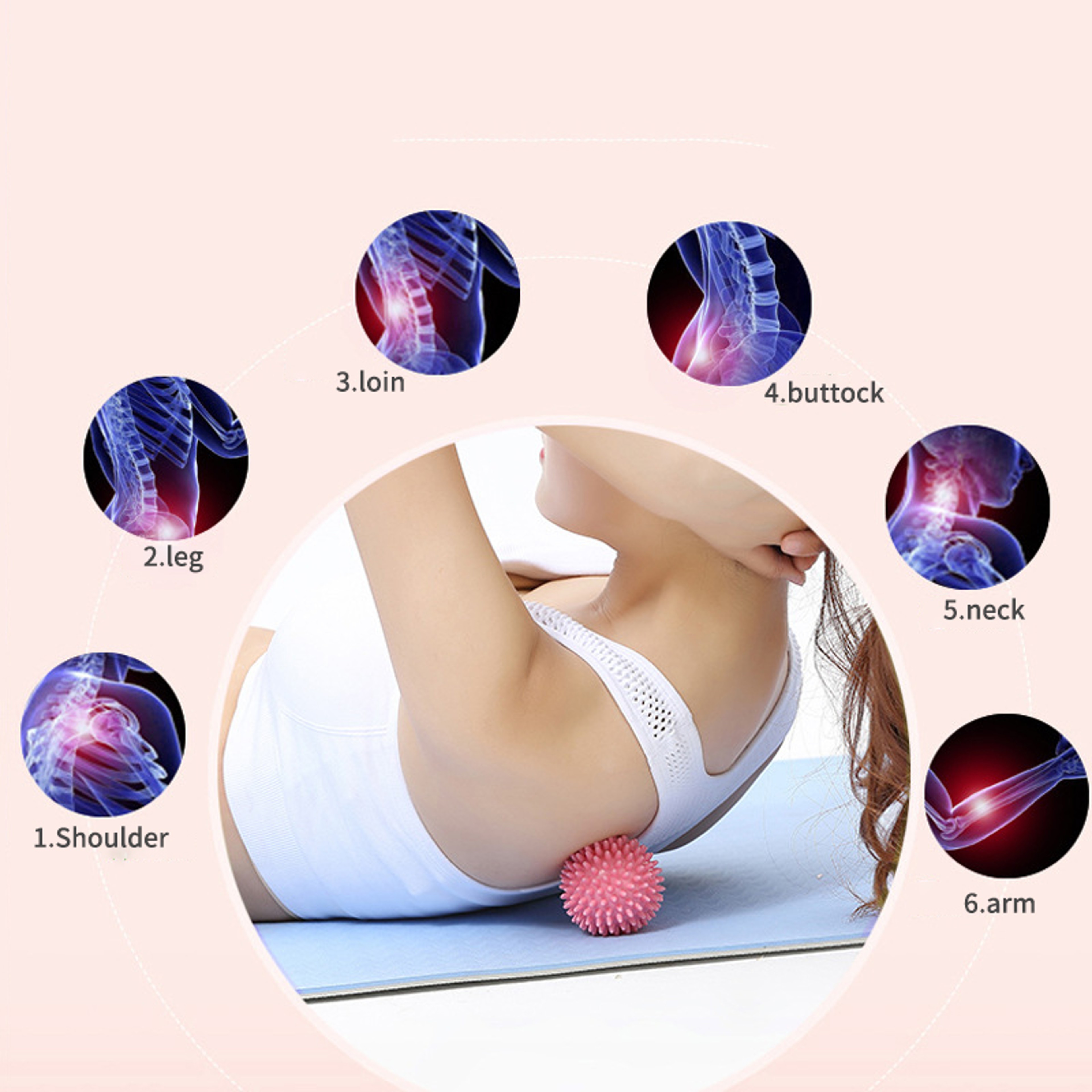 Deep Tissue Fascia Massage Ball for Trigger Point Muscle and Foot Relief – view 3