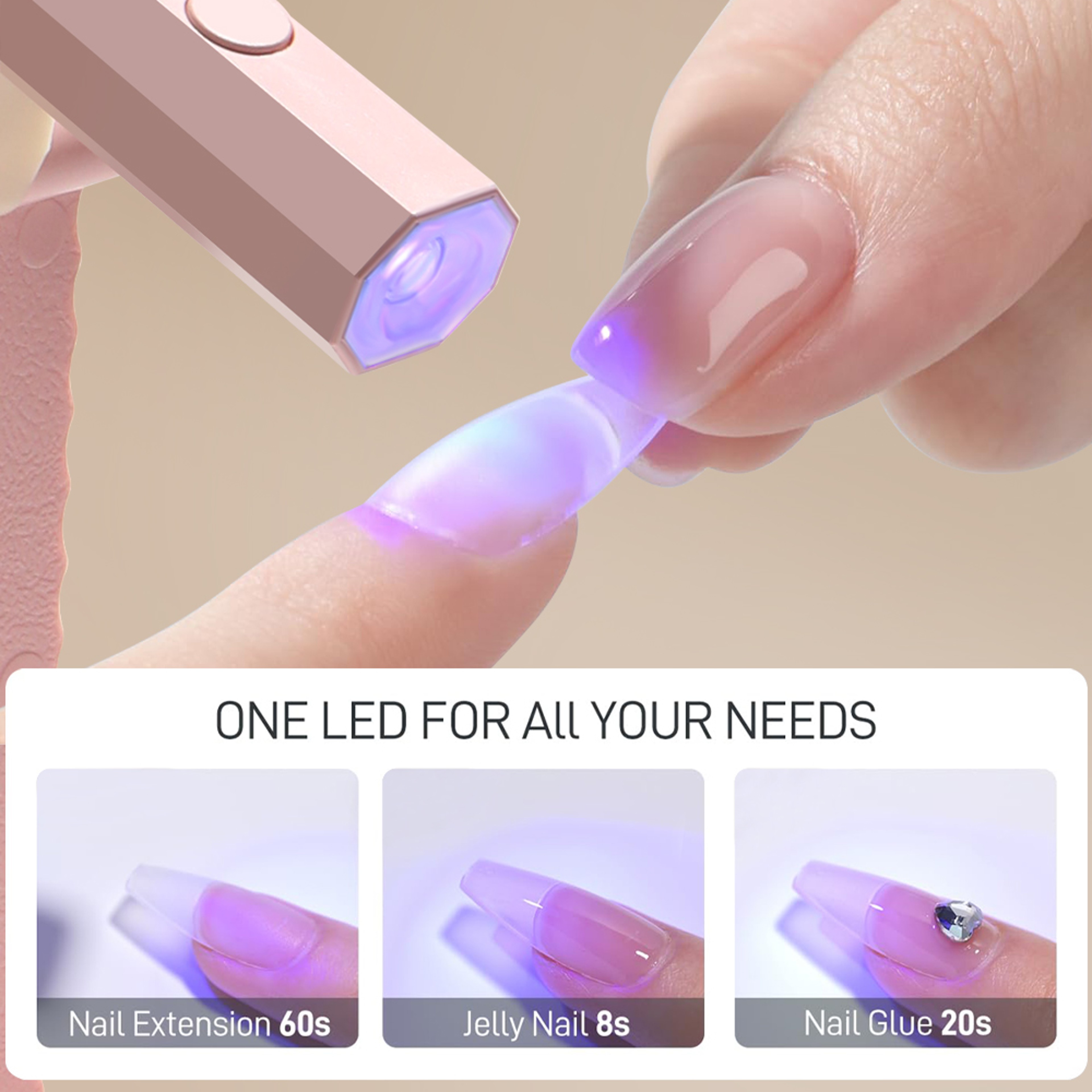 Cordless Nail Lamp with Stand Rechargeable UV Light for Gel Nails – view 5