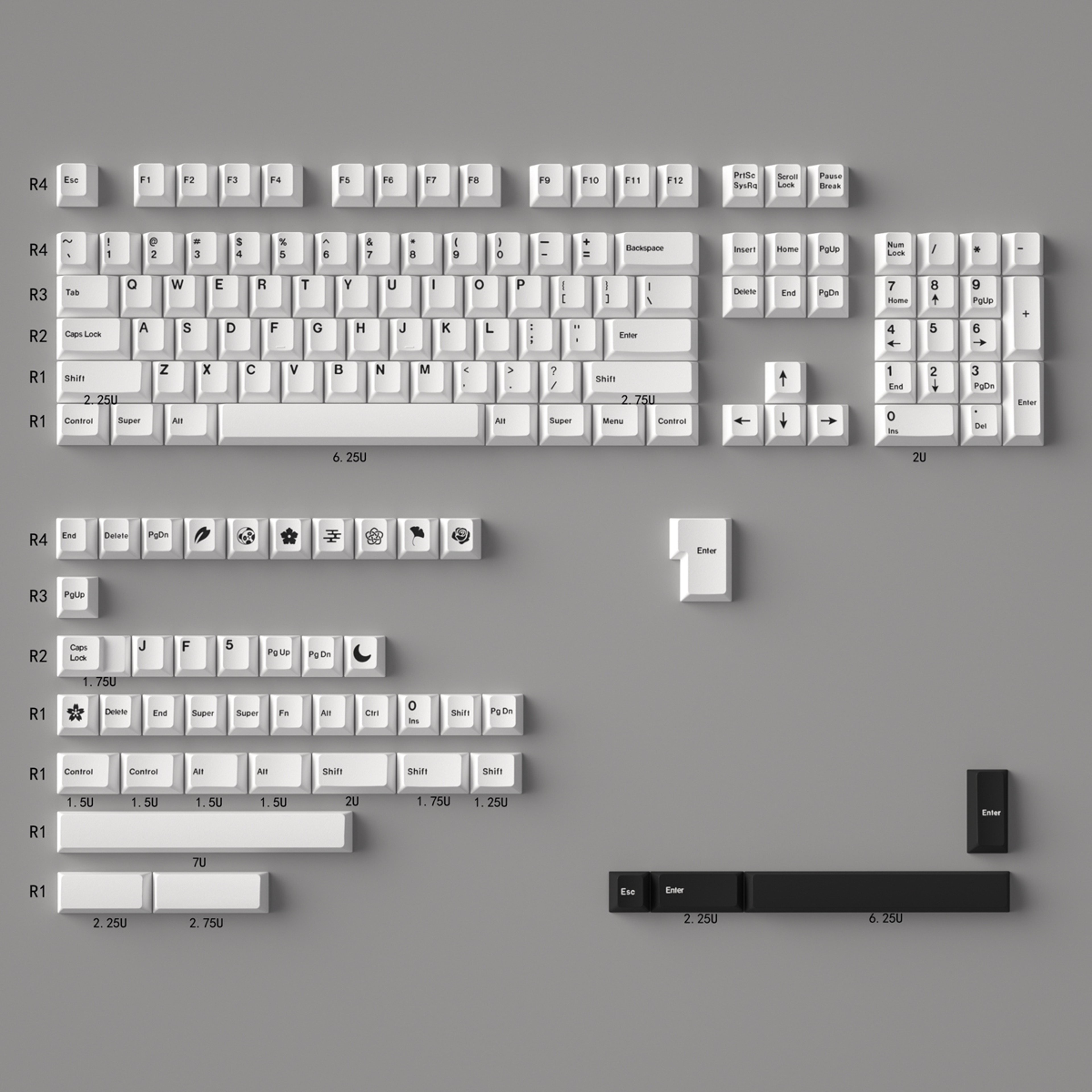 Minimalist Red PBT Keycaps Cherry Profile Key Set for MX Mechanical Keyboards – view 10