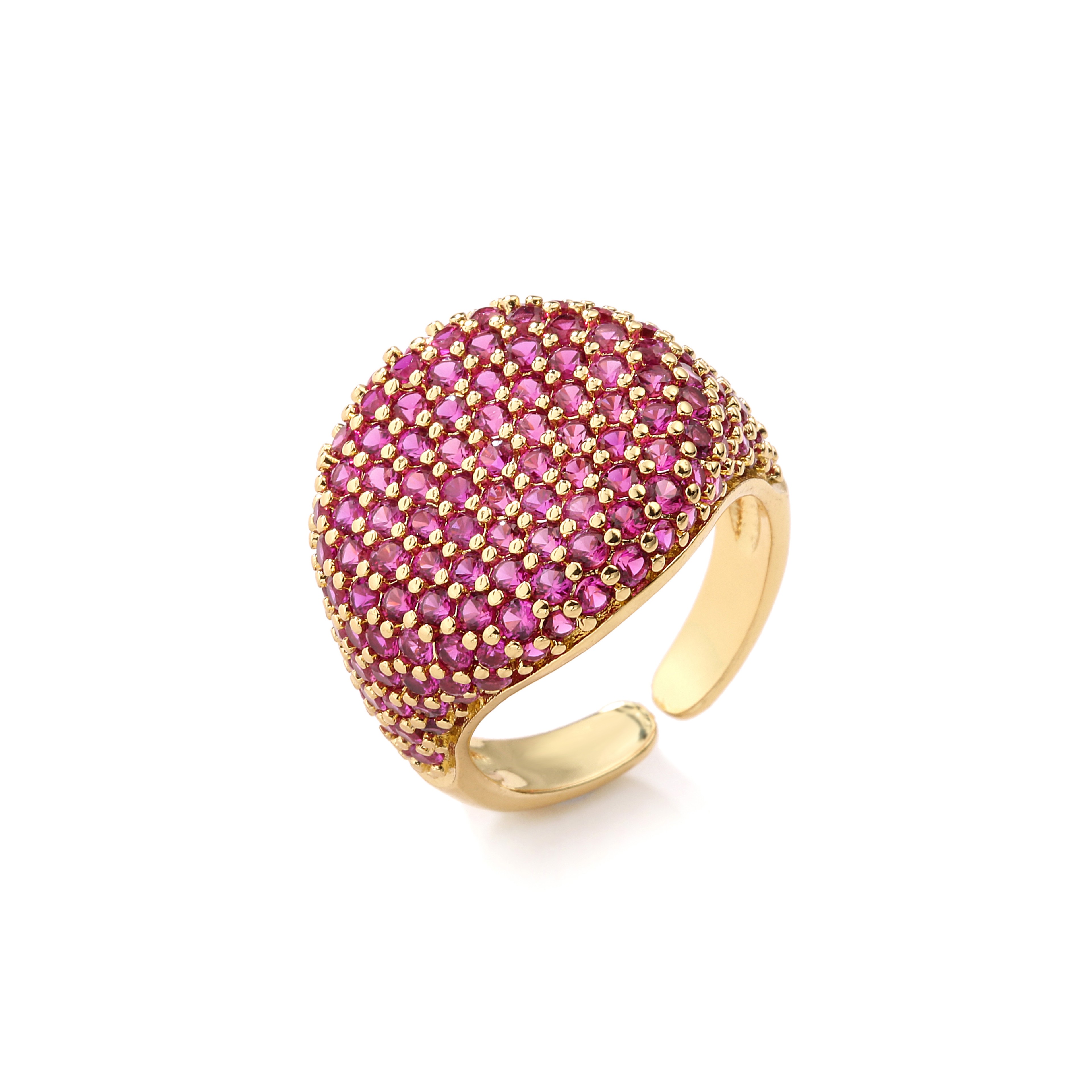 Colorful Cubic Zirconia Statement Ring For Women 12