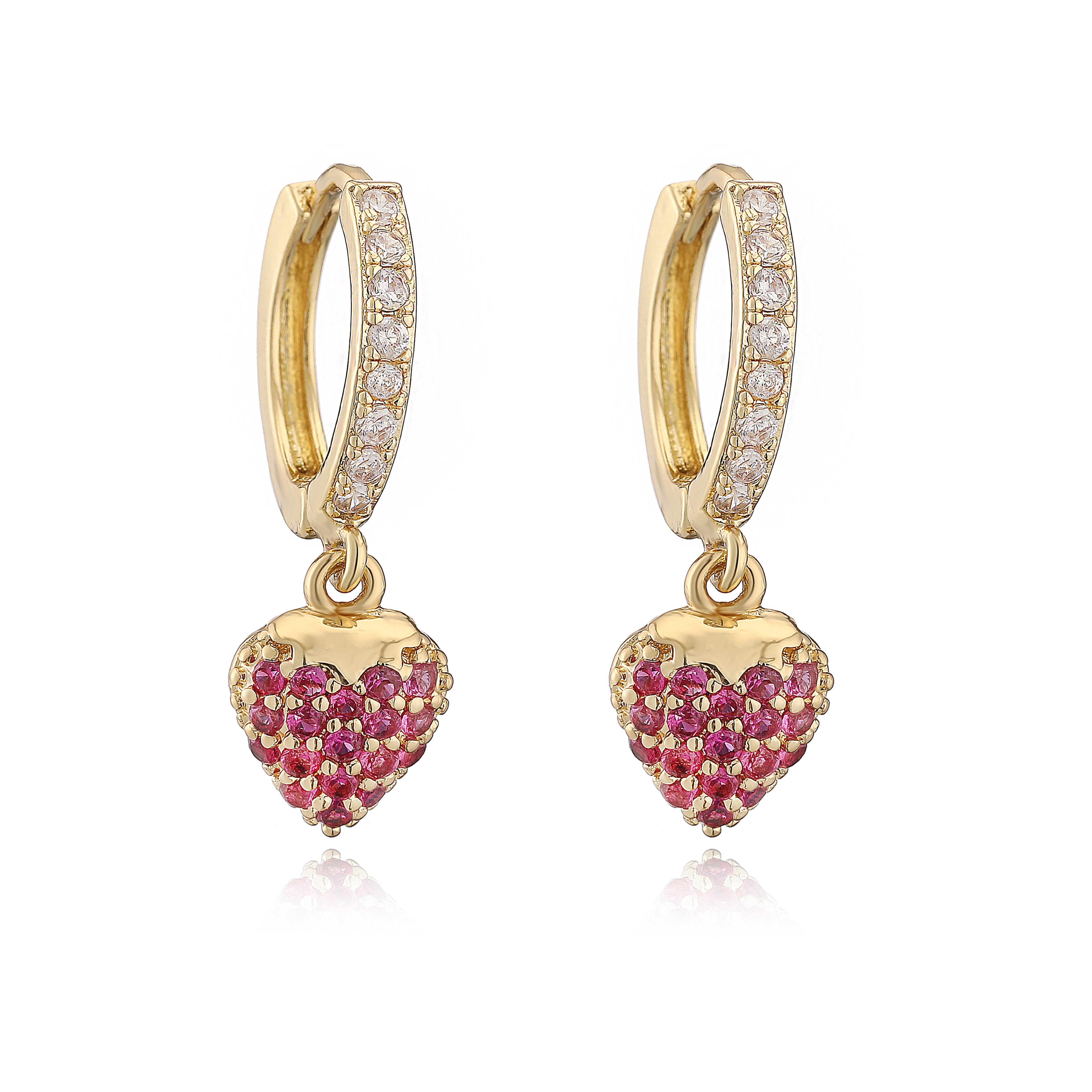 Gold Plated Celestial Earrings With Sun Star Charms And Zircon 10