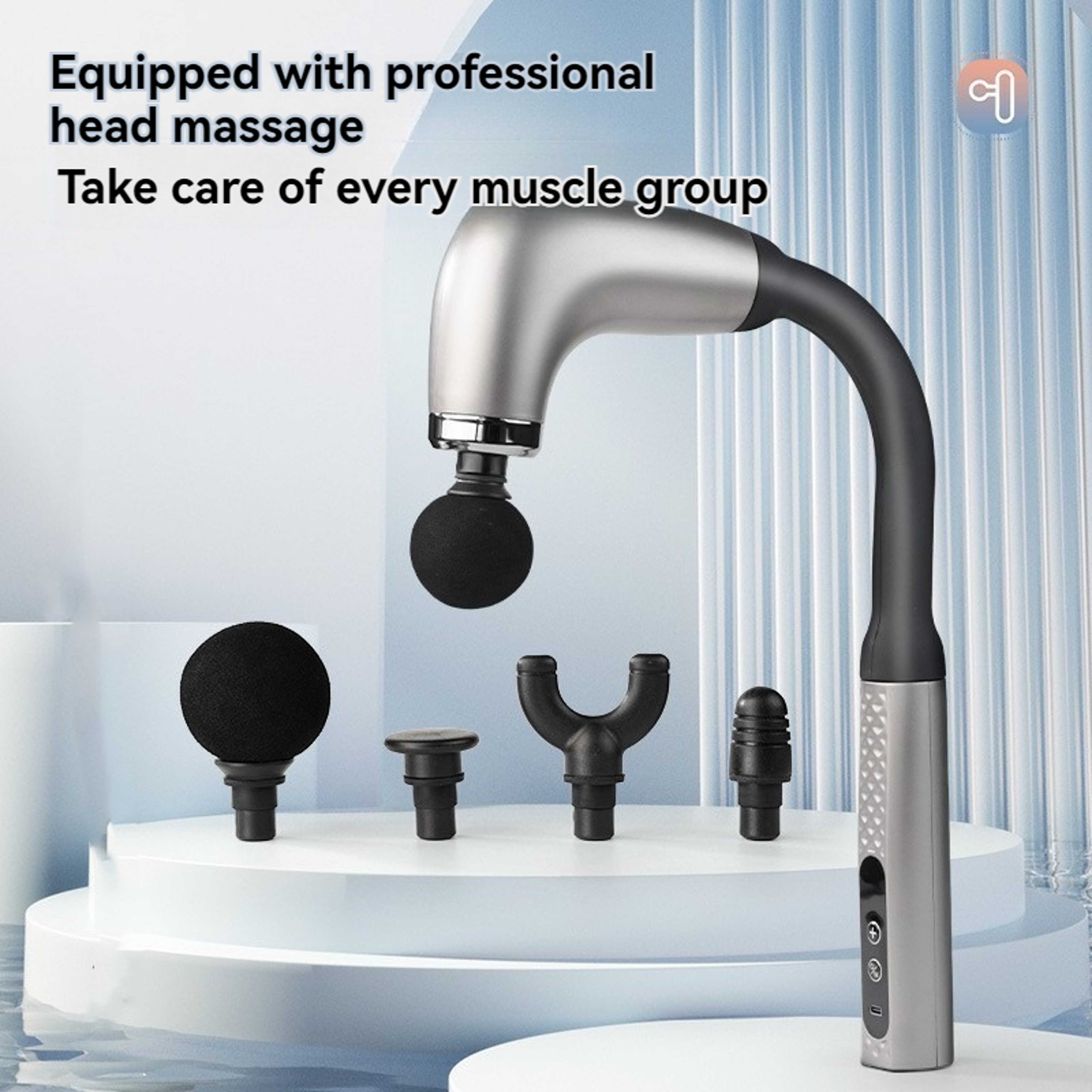 Curved Hook Massage Gun Deep Tissue Back Massager 1