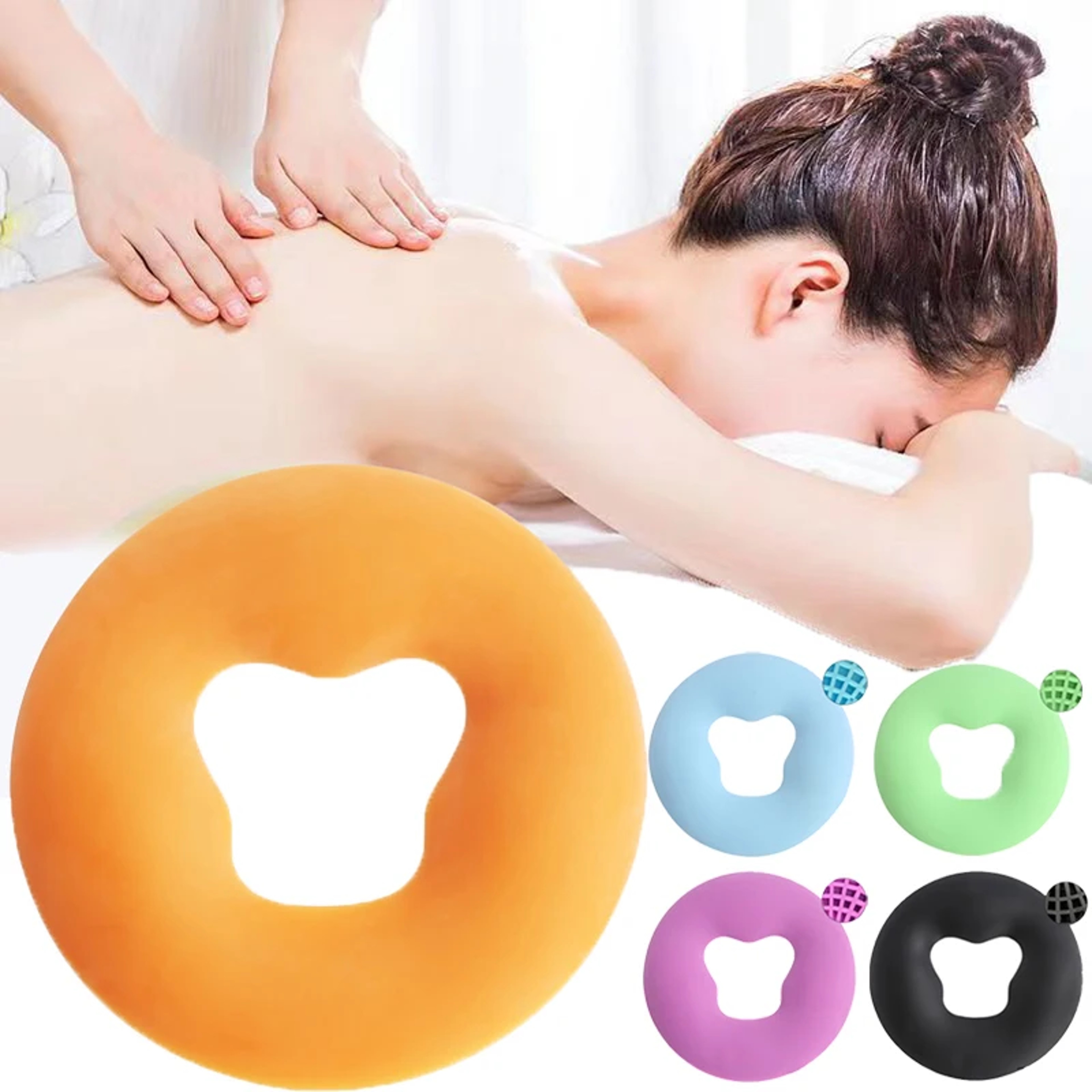 Silicone Massage Face Pillow Reusable Non Slip Spa Face Cradle – view 1
