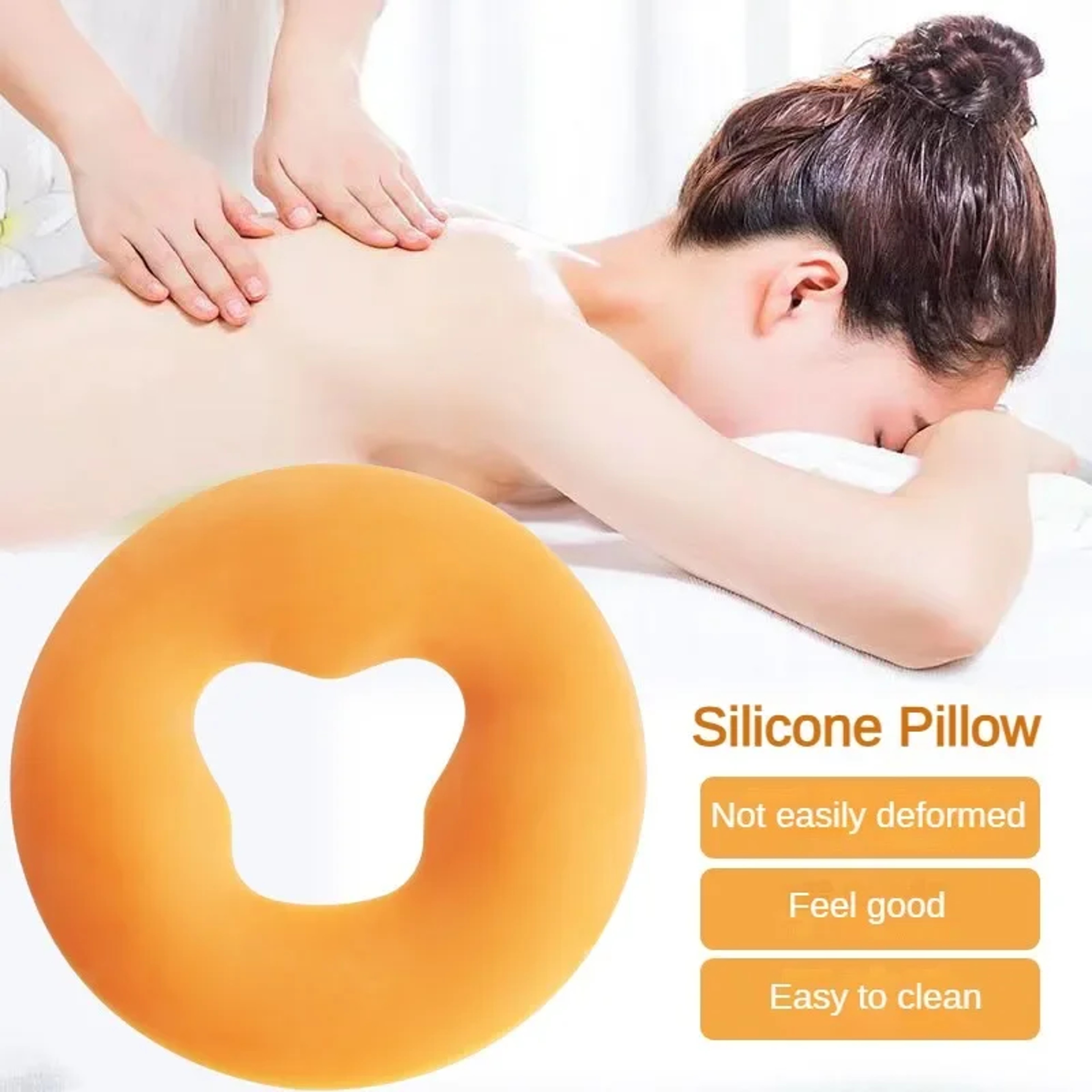 Silicone Massage Face Pillow Reusable Non Slip Spa Face Cradle – view 4