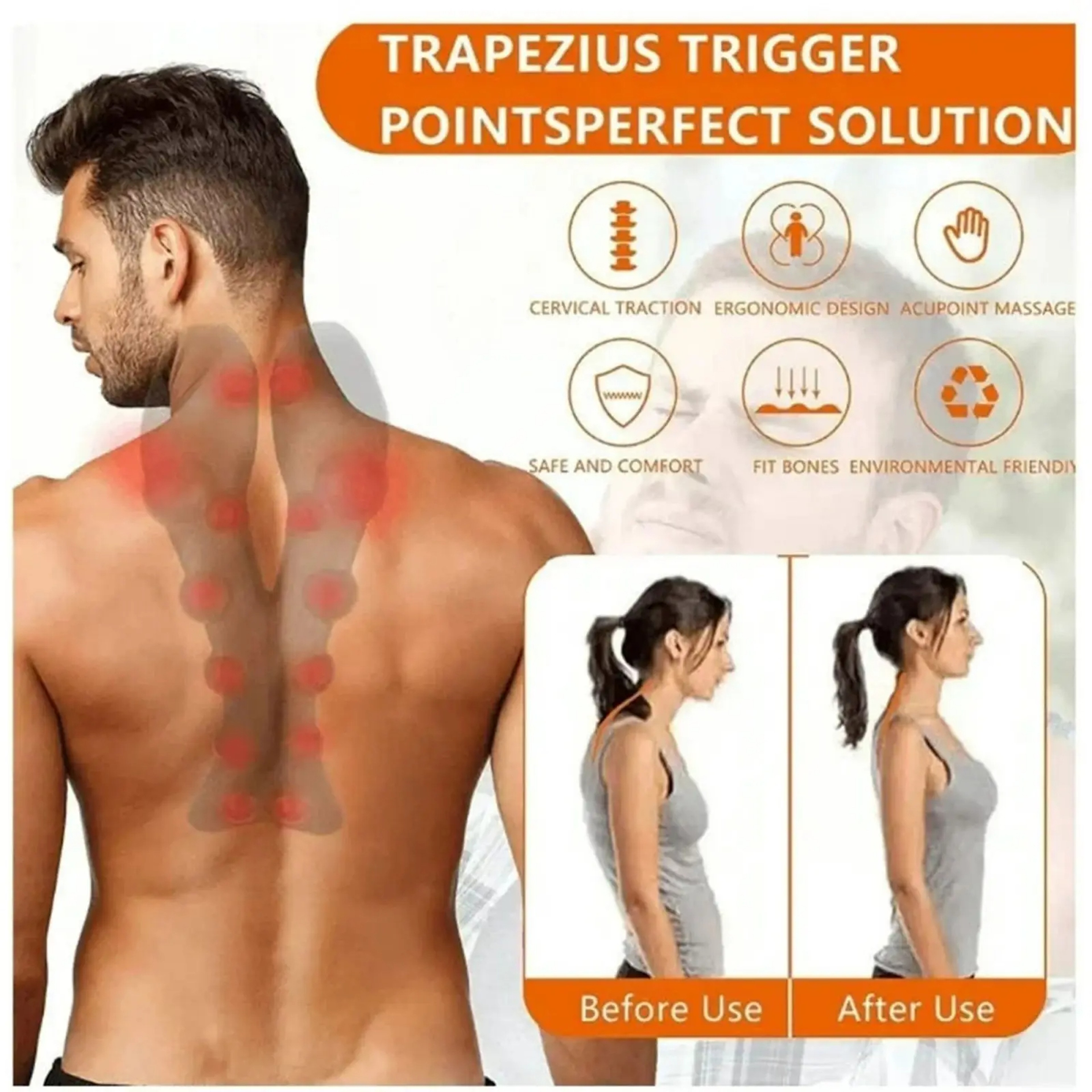 Neck Stretcher and Trigger Point Massager for Neck and Shoulder Relaxation – view 3