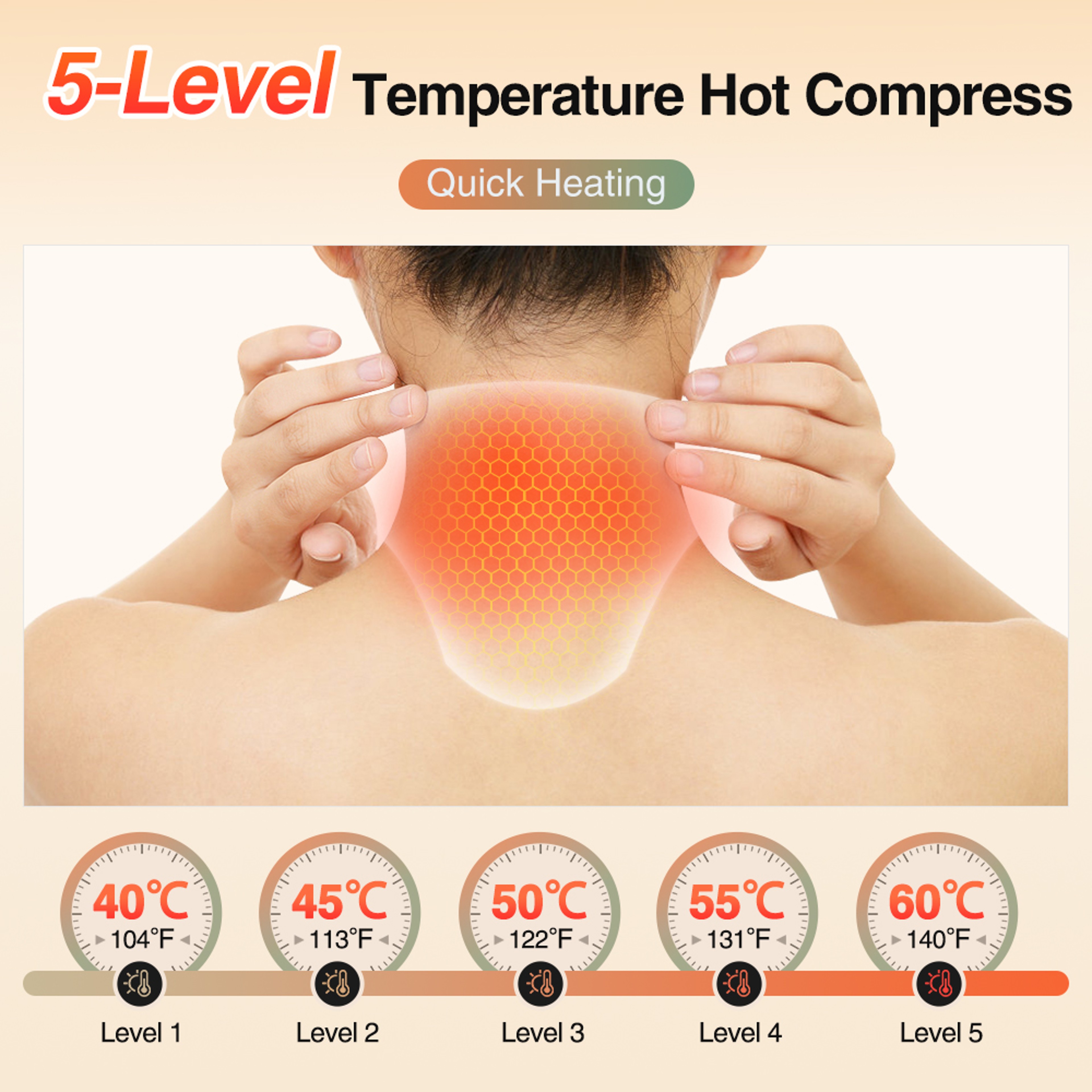 Heated Neck Massager With Vibration Cordless Neck And Shoulder Massager 1