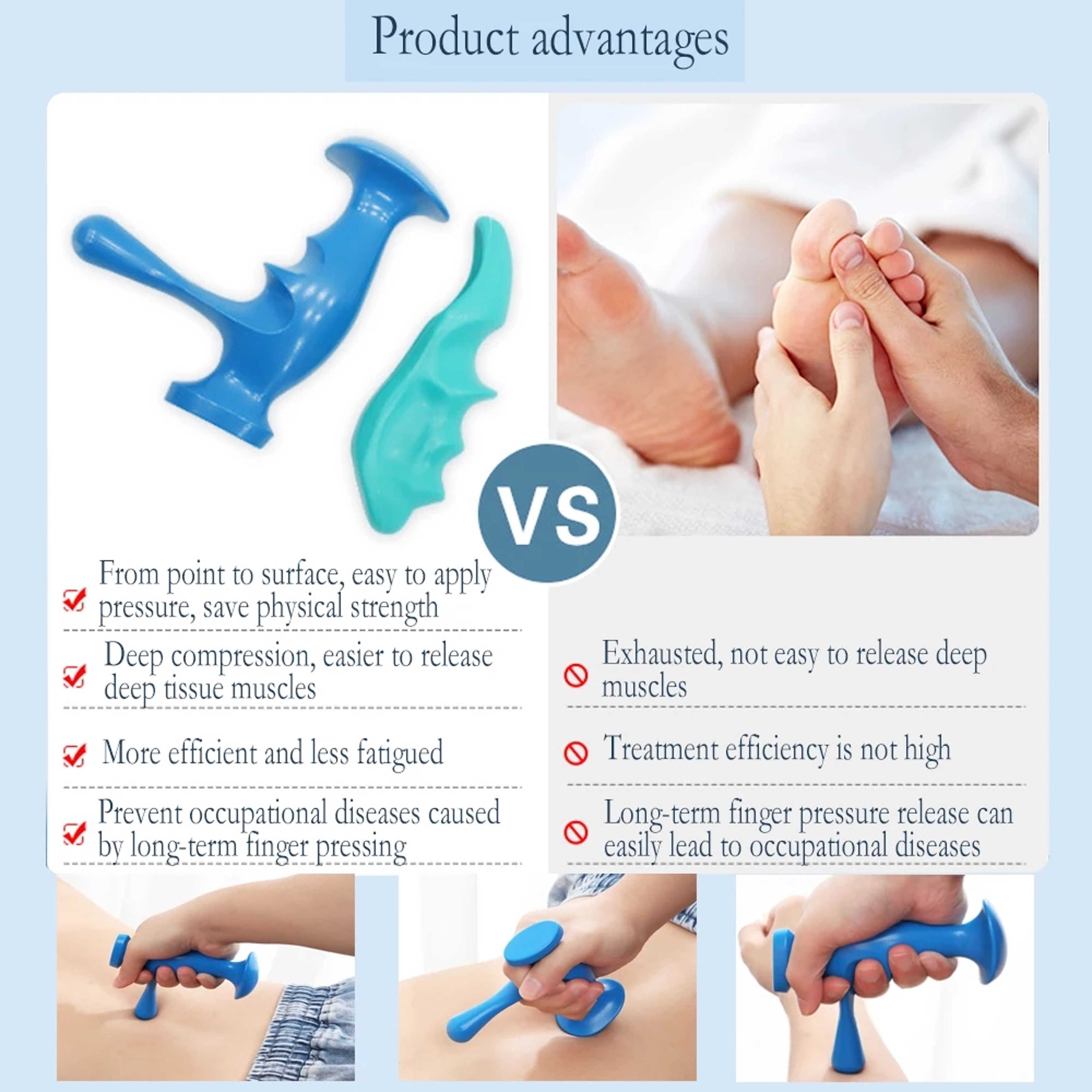 Deep Tissue Trigger Point Massager and Manual Massage Tool for Full Body Relief – view 2