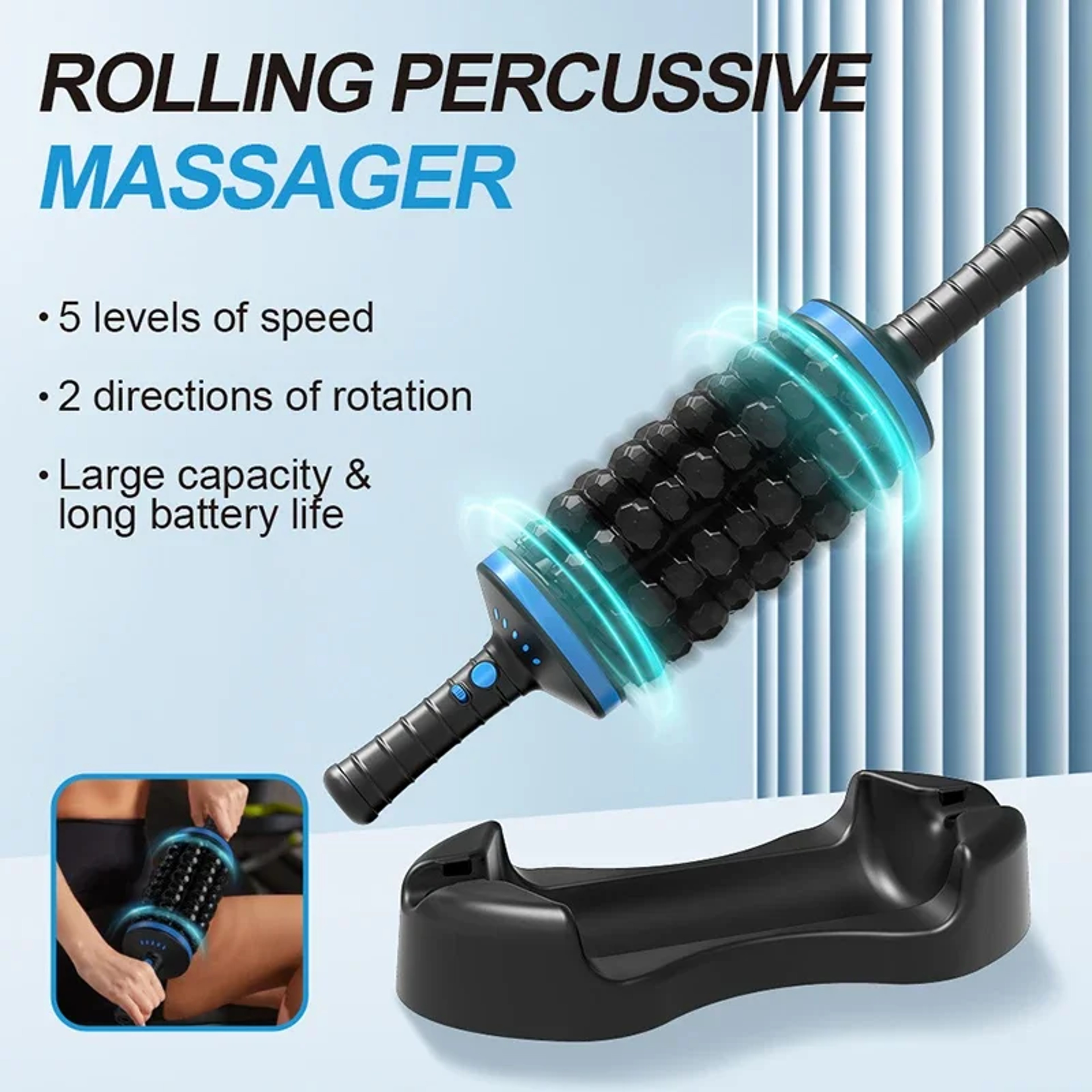 360 Rolling Cordless Body Massager For Deep Tissue Muscle Relief And Recovery 2