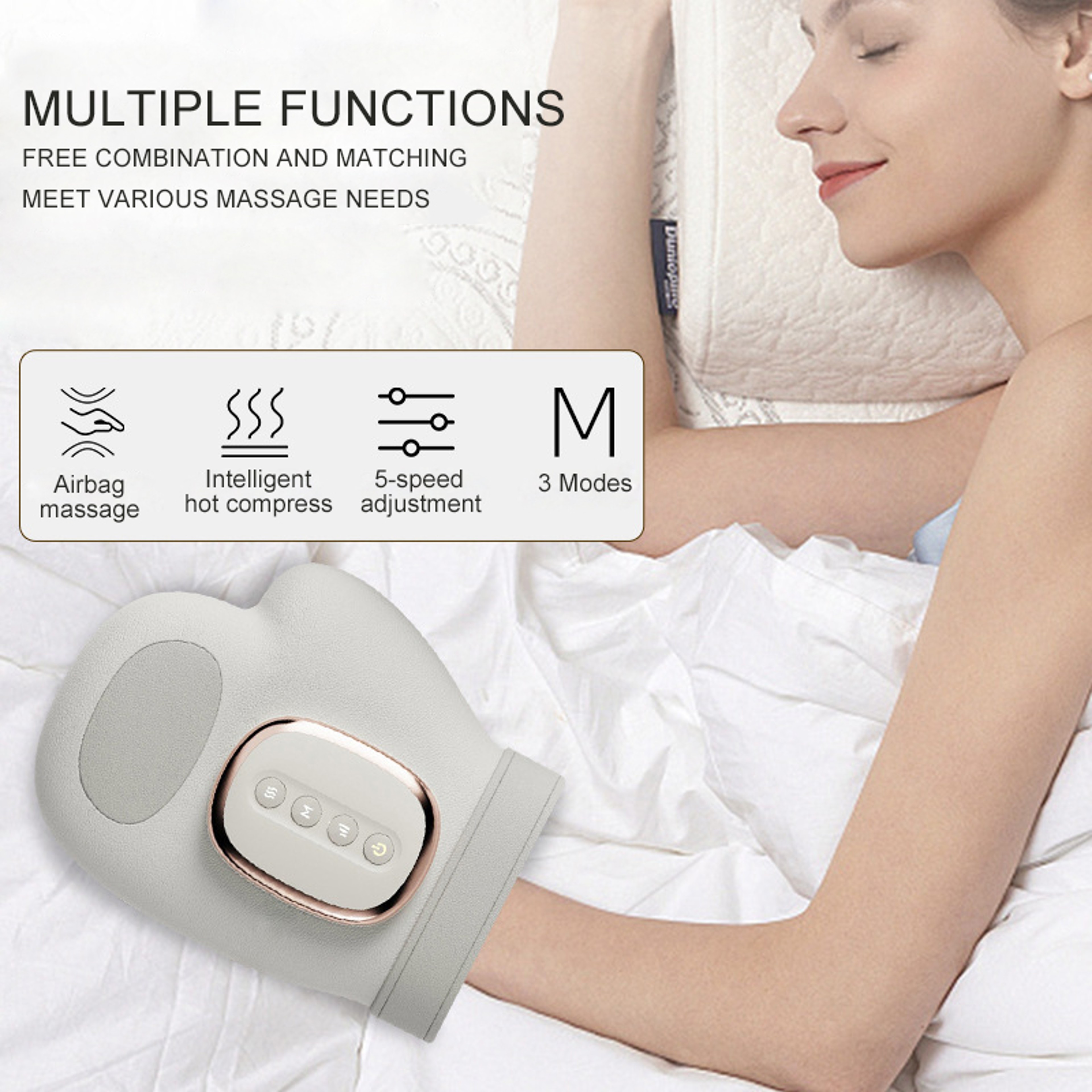 ComfortPro Hand Massager With Heat And Compression For Carpal Tunnel Wrist And Finger Relief 4