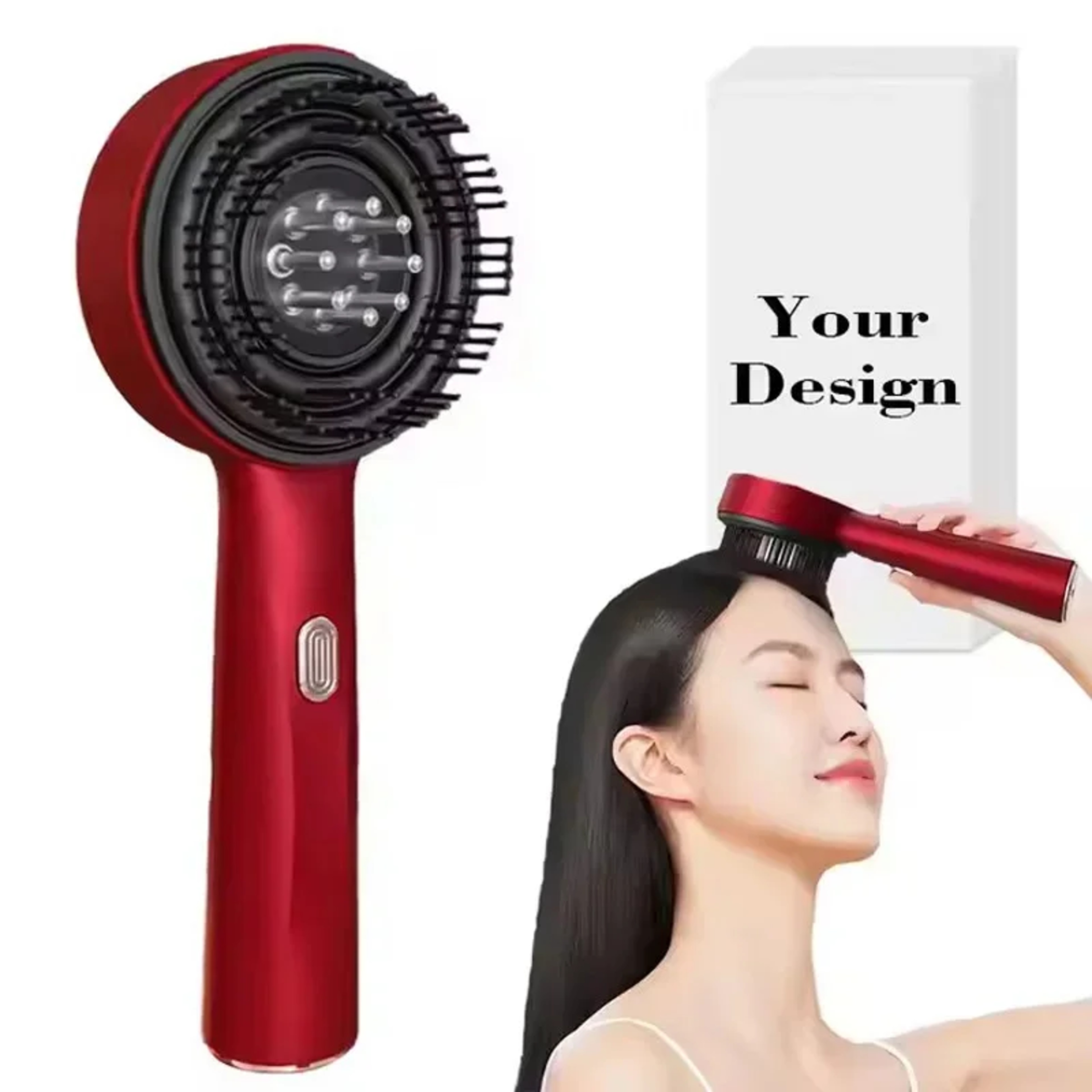 Electric Scalp Massager with Red Light Therapy Comb and Hair Oil Applicator – view 4