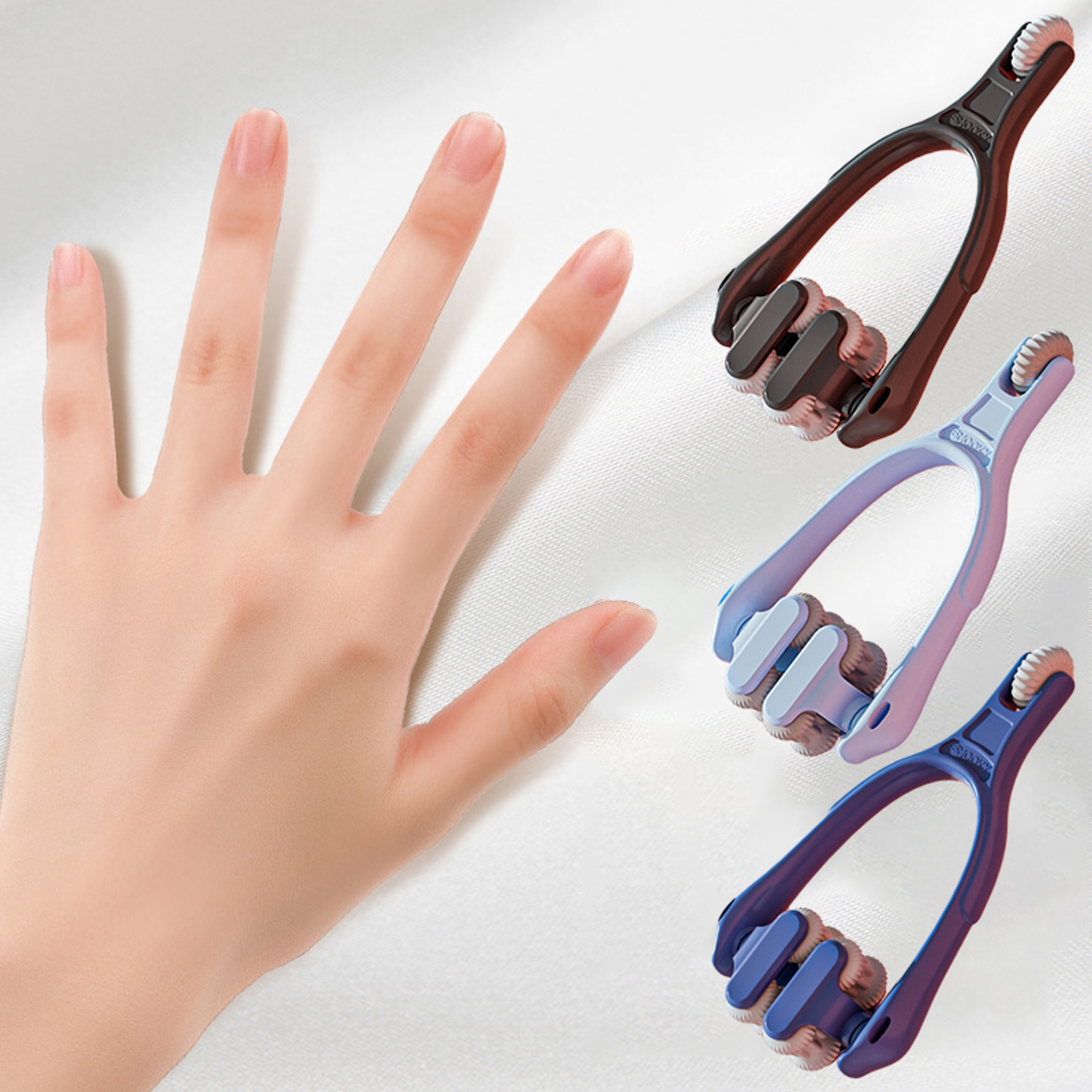 Dual Row Finger Massager Roller For Hand And Finger Joint Relief 0