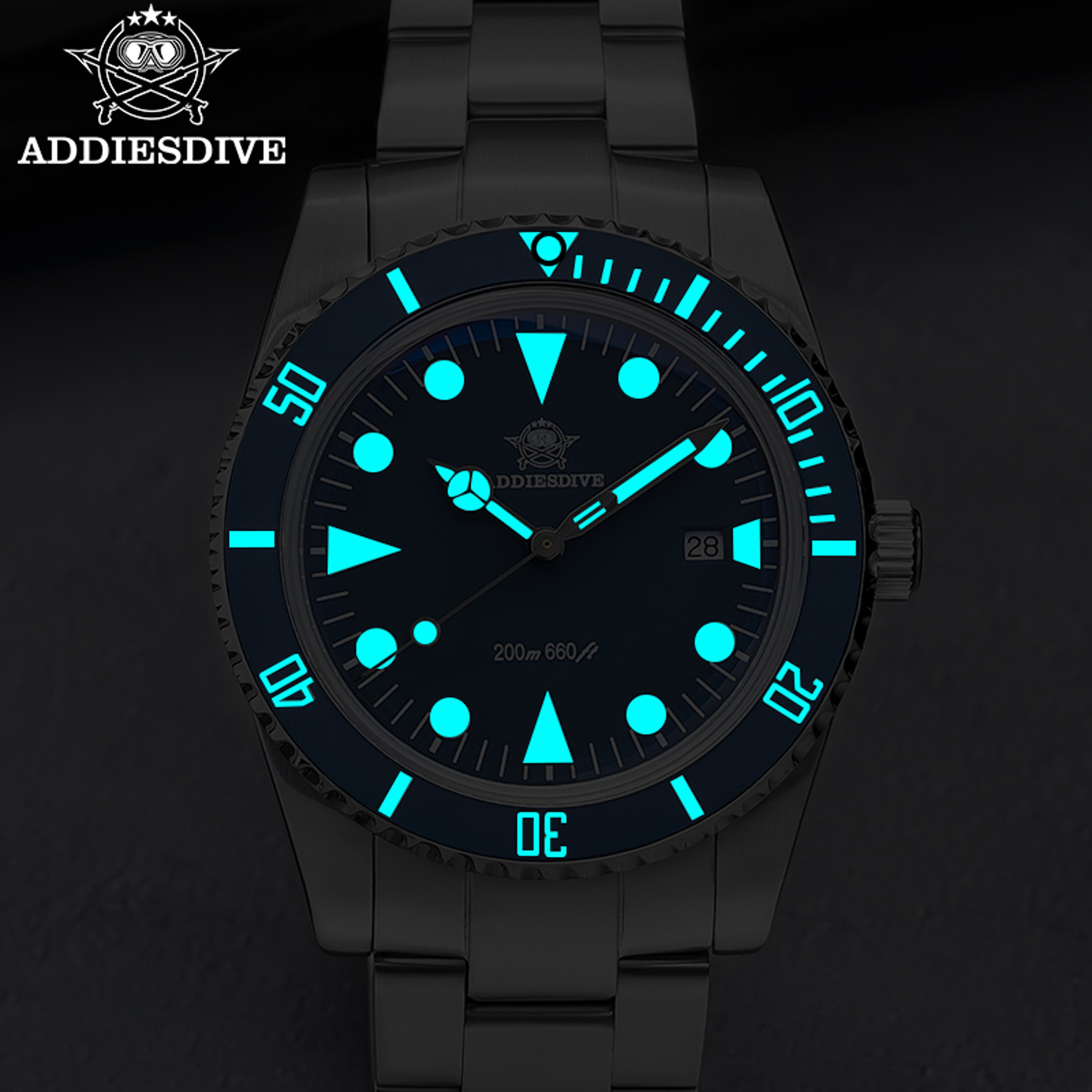 Mens Dive Watch Waterproof Quartz Watch 5