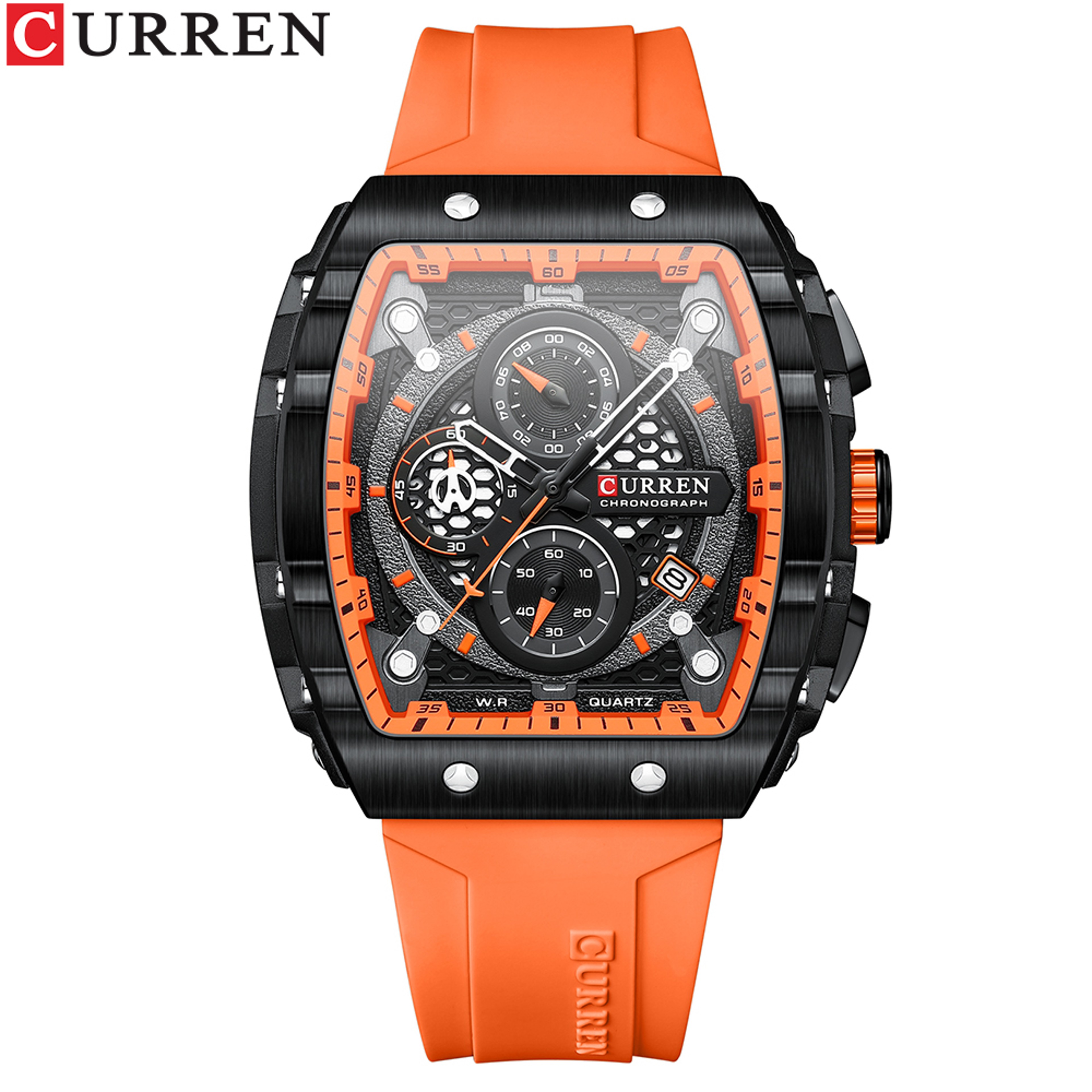 Luxury Square Chronograph Watch For Men Waterproof Luminous Quartz Date Watch 9