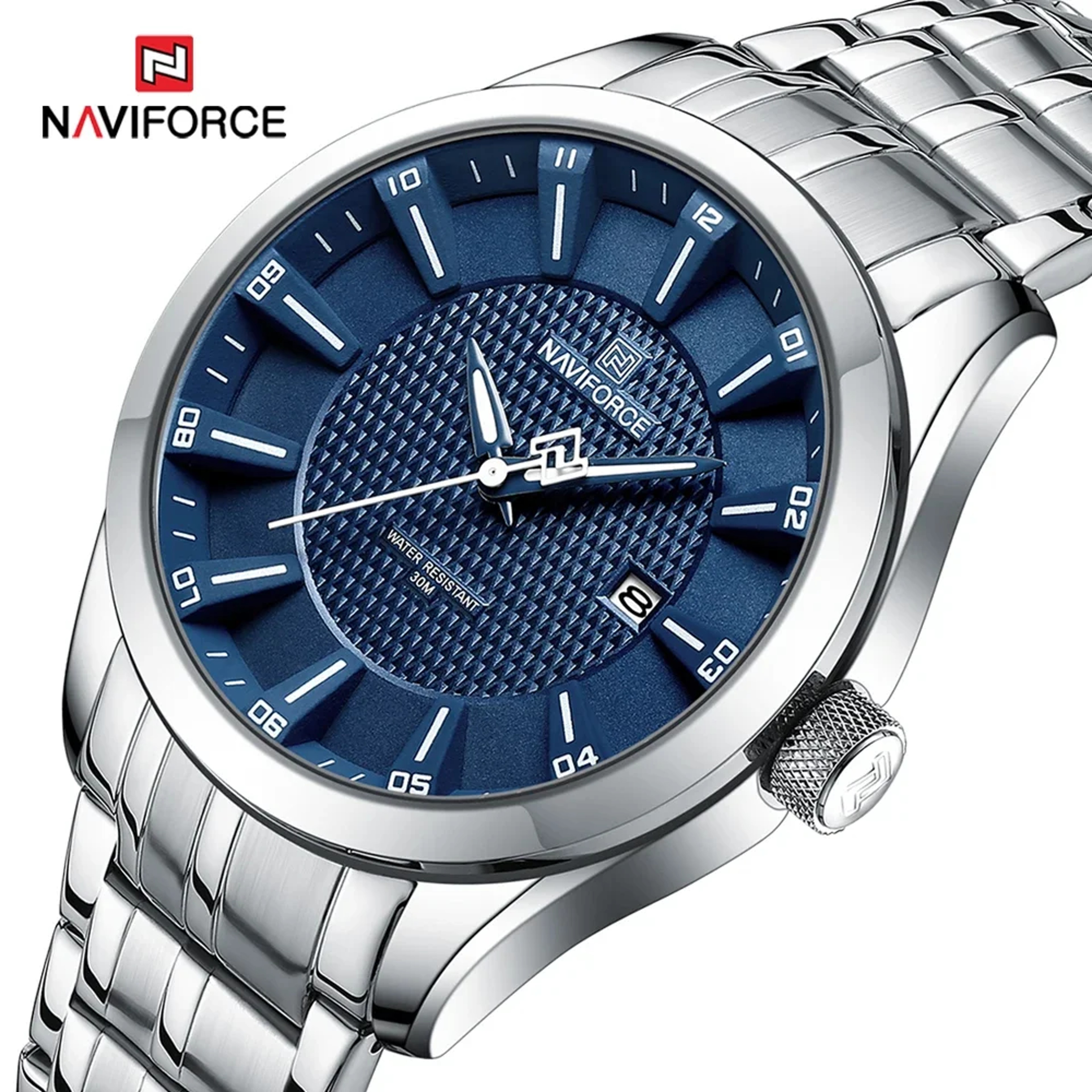 Luxury Mens Quartz Watch Stainless Steel Waterproof Business Watch 1