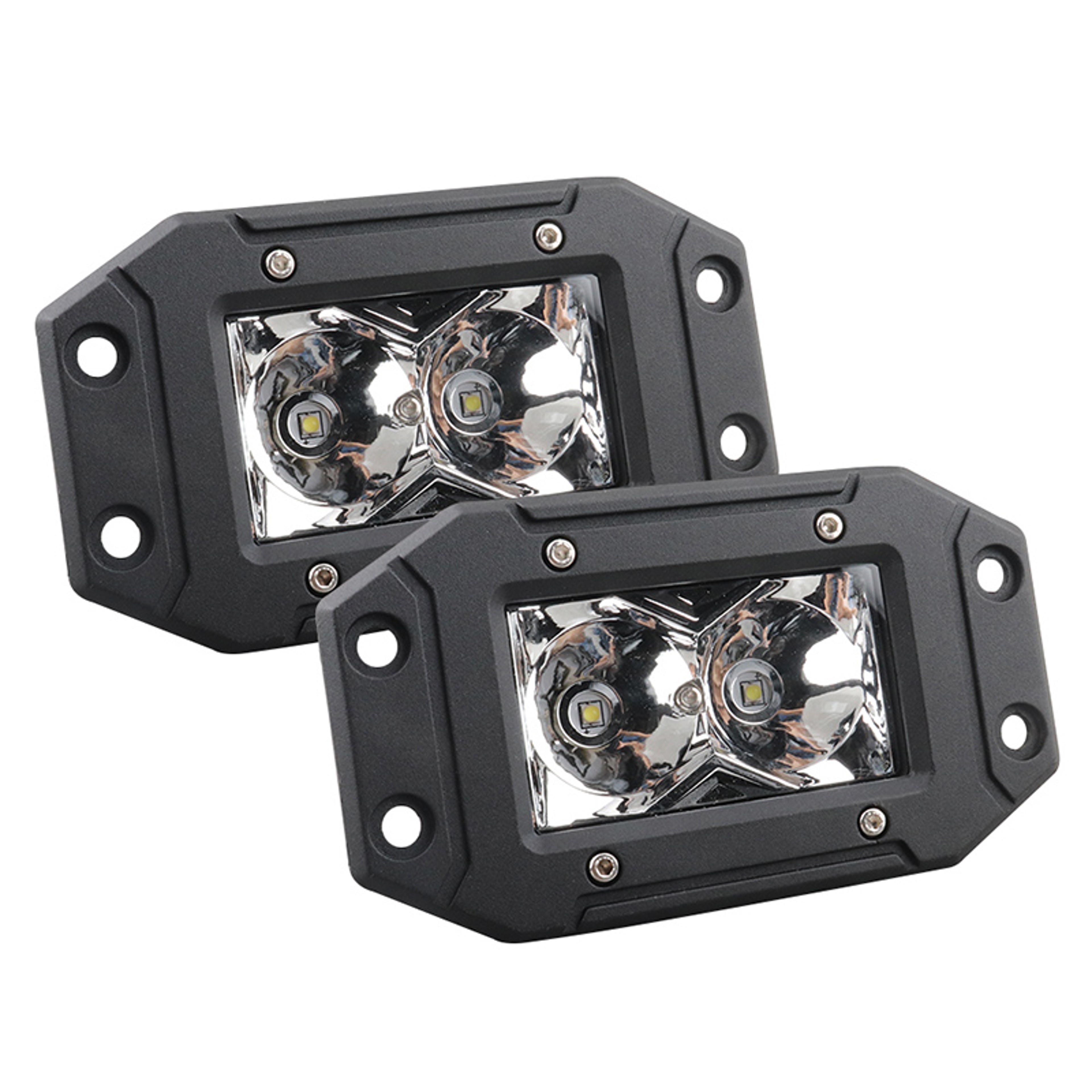 Flush Mount LED Pod Lights with Yellow Spot Beam for Trucks ATV UTV – view 9